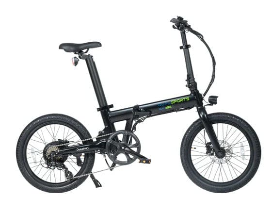 Qualisports Dolphin Folding Electric Bike - Lightweight & Portable Commuter E-Bike for Adults - Perfect for Urban Travel, Camping & Outdoor Adventures