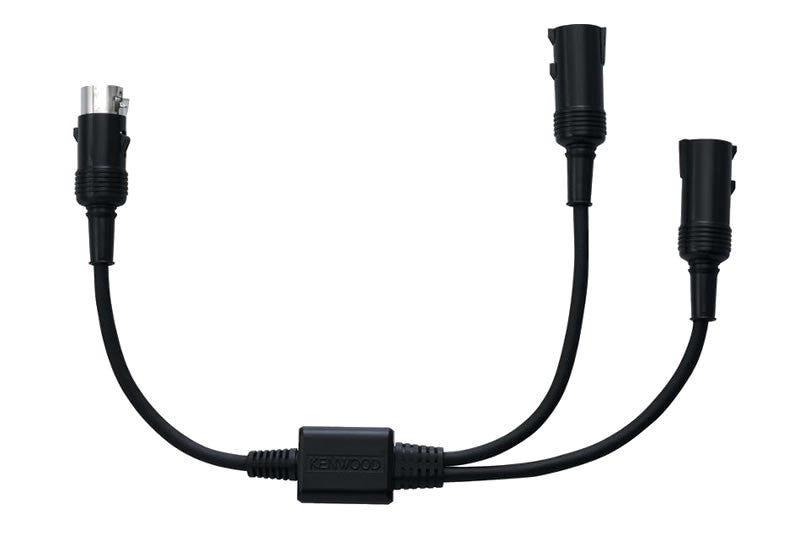 Kenwood CA Y107MR Y Splitter Cable - 3.5mm Audio Splitter for Headphones, Speakers & Gaming - High-Quality Stereo Y Adapter for Home, Office & Travel Use
