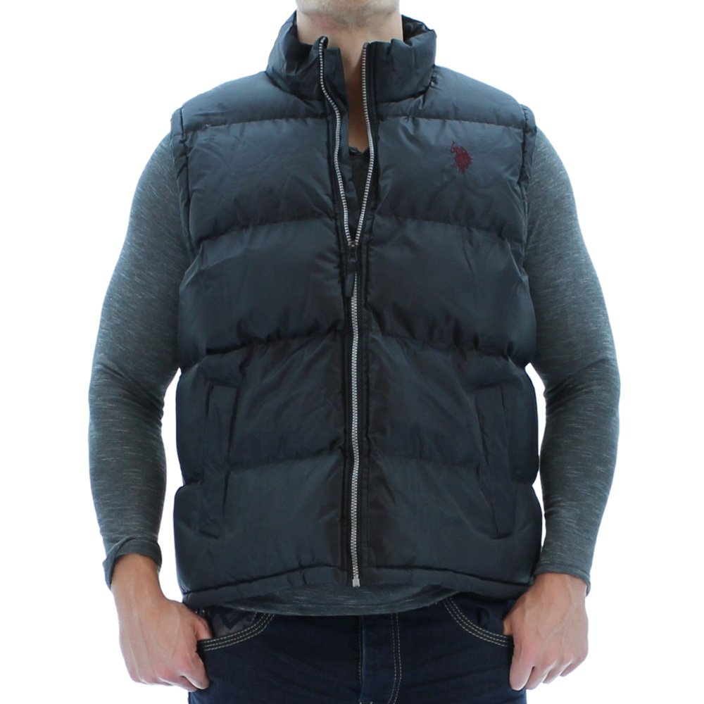 U.S. Polo Assn. Men's Slim Fit Basic Vest - Small Size with Classic Horse Logo | Casual Layering for Fall & Winter | Office Wear & Outdoor Activities
