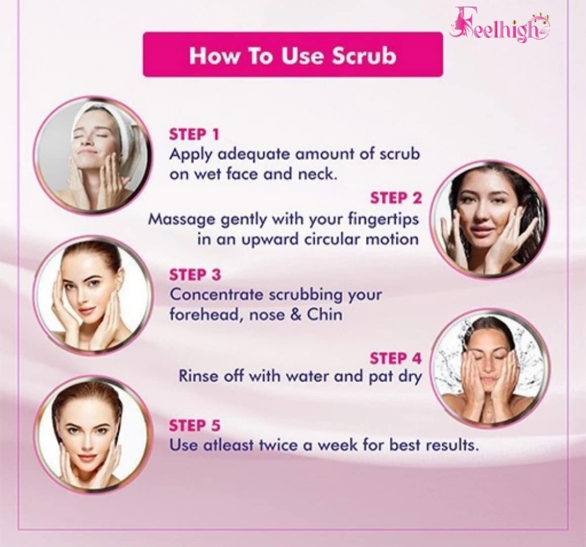 Feelhigh Goat Milk Scrub & Facial Kit with Ice Roller & Massager - 3-Piece Skincare Set for Exfoliation & Anti-Aging - Perfect for Spa Day & At-Home Facial Treatments