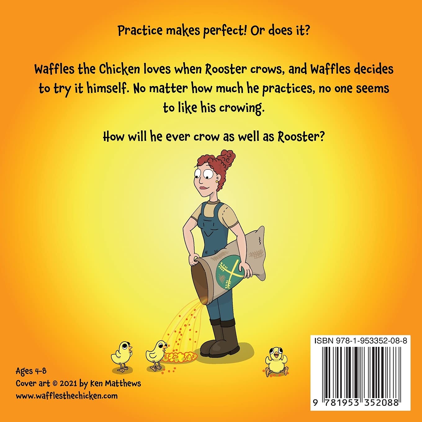 Waffles the Chicken Learns to Crow - Children's Picture Book About Farm Animals & Self-Discovery | Perfect for Bedtime Stories, Classroom Reading & Early Learning