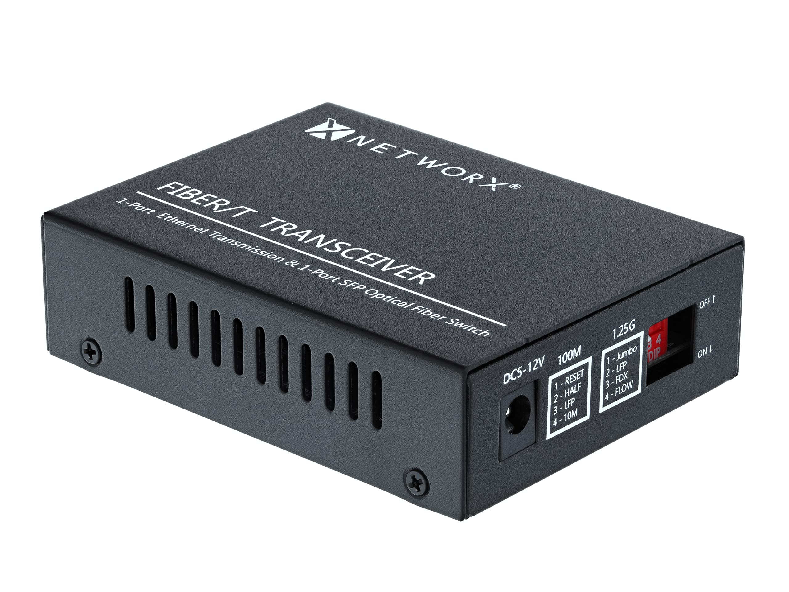 Networx® Gigabit Ethernet Fiber Media Converter | UTP to 1000Base-LX | LC Single Mode | High-Speed Network Connectivity for Office, Data Center & Industrial Applications