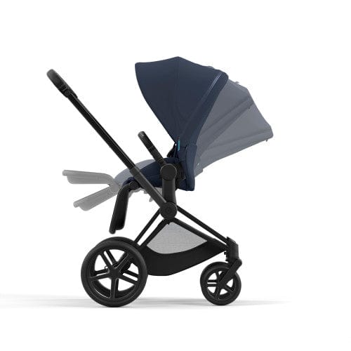 Cybex Priam 4 Complete Stroller - Matte Black/Black | Luxury Baby Stroller with All-Terrain Wheels & Reversible Seat | Perfect for City Walks, Shopping & Travel