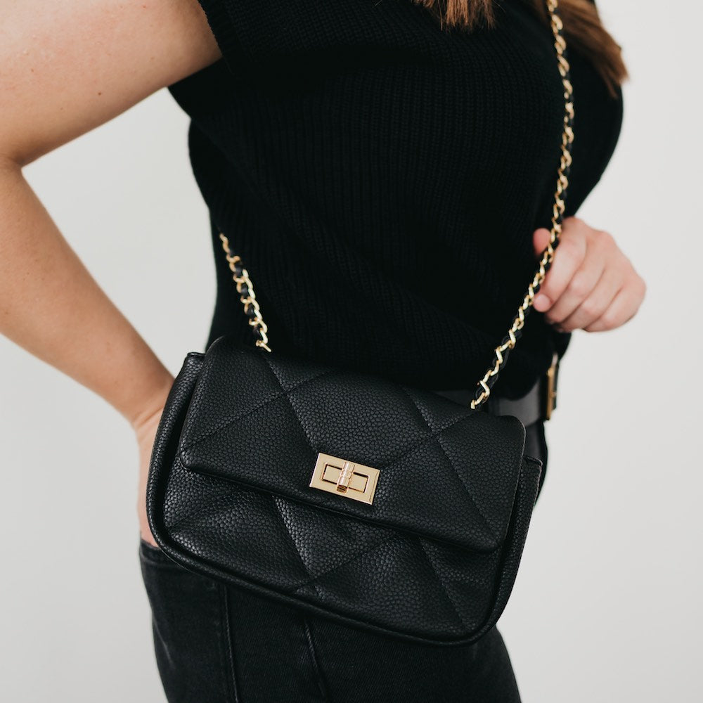 Queenie Quilted Crossbody Bag for Women - Stylish Leather Shoulder Purse with Adjustable Strap, Perfect for Daily Use, Travel & Shopping