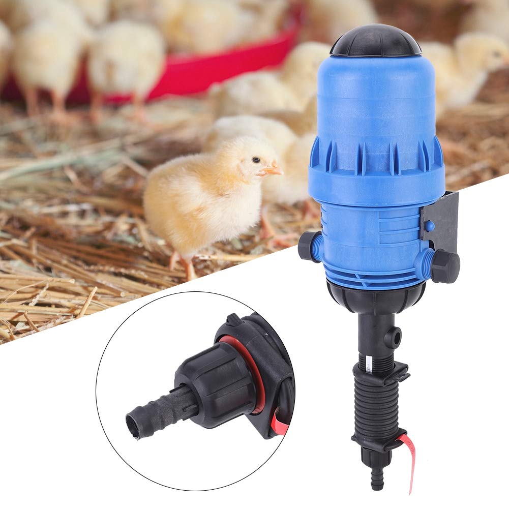 EVTSCAN 0.4%-4% Adjustable Fertilizer Injector - Water Powered Chemical Liquid Doser Dispenser 20L/H to 2500L/H - Drip Irrigation System for Garden, Greenhouse & Industrial Use - Perfect for Agriculture, Hydroponics & Livestock Water Treatment