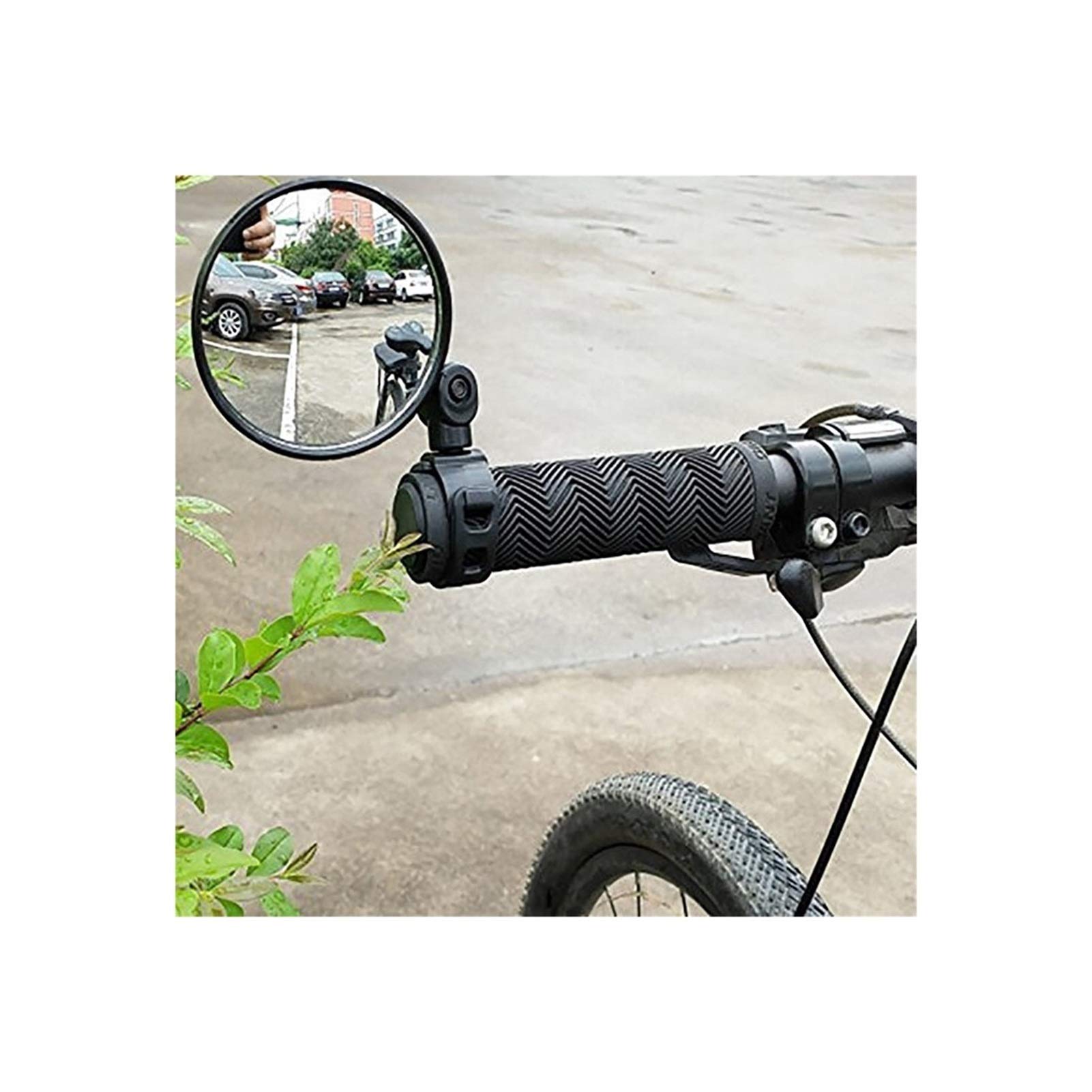 Universal 360° Rotating Adjustable Bike Handlebar Mirror - Wide Angle Convex Rearview Mirror for Bicycle & Motorcycle - Perfect for Commuting, Cycling Safety and Road Visibility