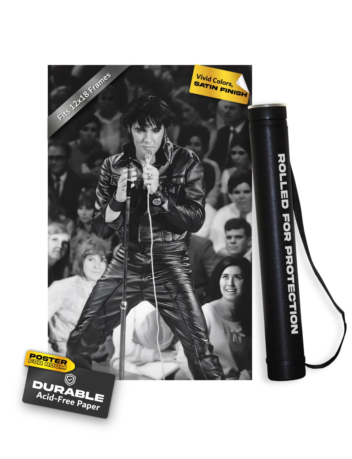 Elvis Presley 68 Comeback Special Vintage Poster - 11x17 Inch Retro Wall Art for Bedroom, Music Room & Man Cave - Rock n Roll Decor, Old Hollywood Memorabilia, Perfect Gift for Elvis Fans