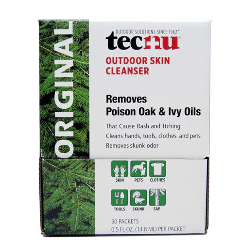 Tecnu Poison Oak & Ivy Cleanser 14.8 mL (50 Count) - Fast-Acting Outdoor Skin Cleanser for Rash Relief After Hiking, Camping & Gardening