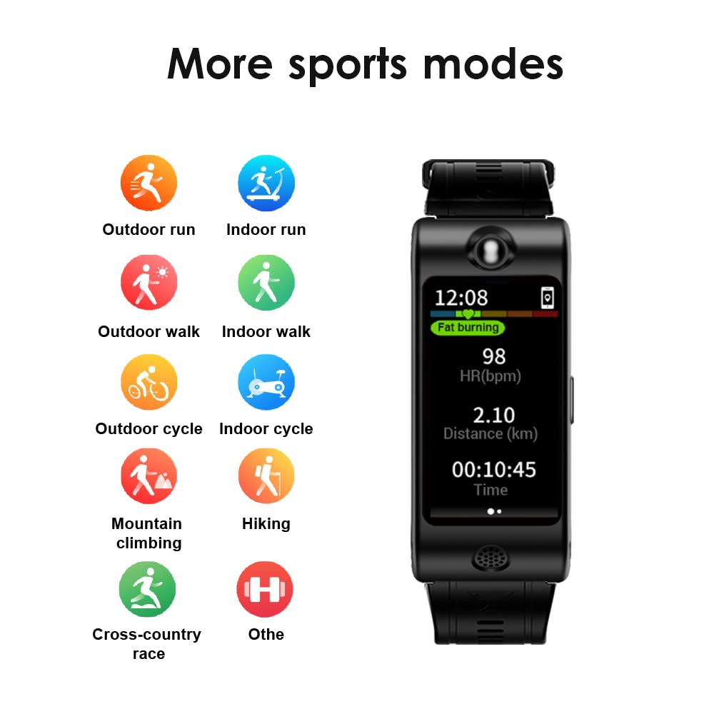 Smart Watch with Breathalyzer - Professional-Grade Alcohol Tester & Fitness Tracker | AMOLED Display, Forehead Thermometer | Perfect for Nightlife, Workplace Safety & Health Monitoring