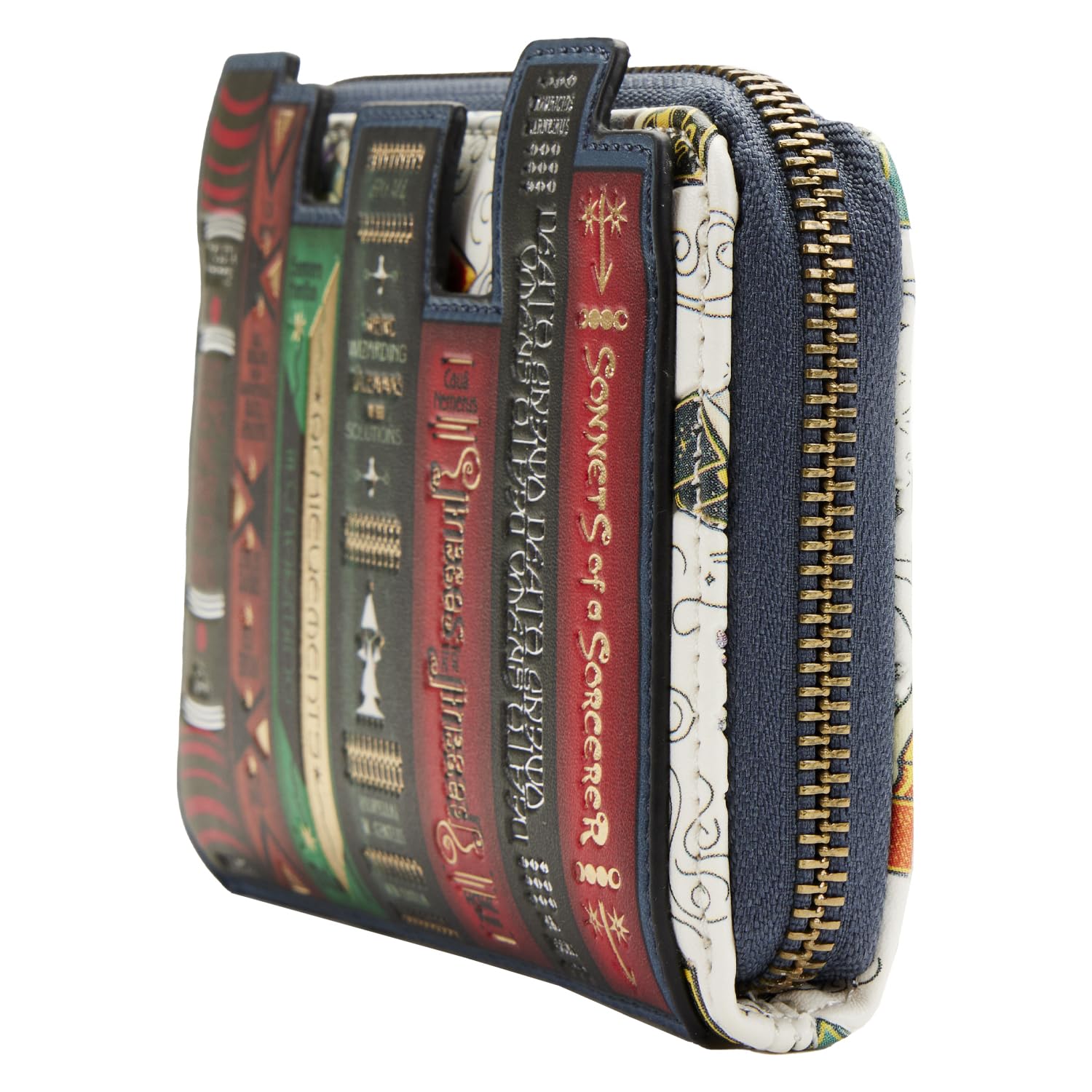 Loungefly Fantastic Beasts Magical Books Zip Around Wallet - Harry Potter Inspired Leather Wallet for Women - Perfect for Cosplay, Collectors & Everyday Use