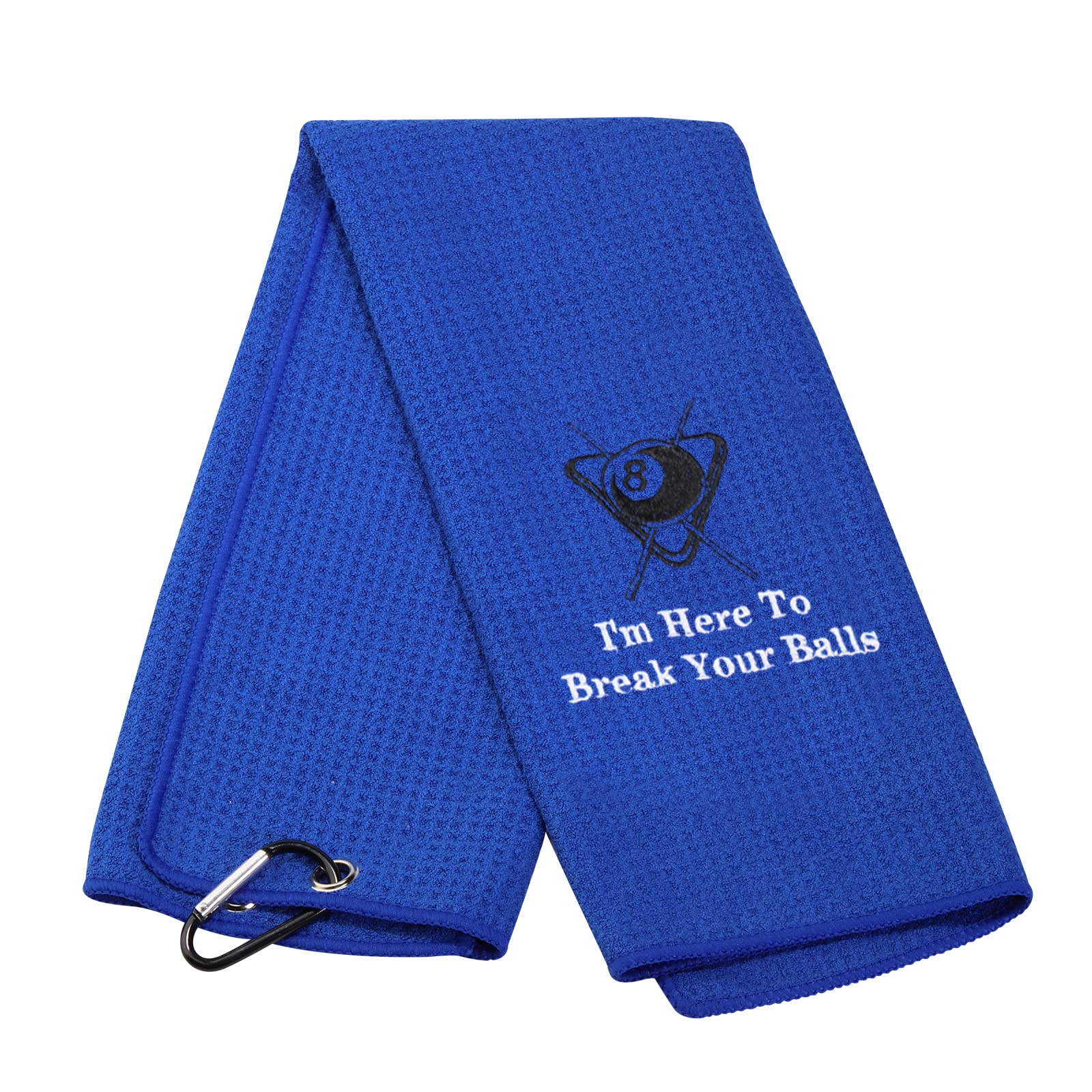 Premium 8-Ball Pool Cue Towel - Embroidered Billiards Cleaning Cloth for Players | Perfect Gift for Pool Enthusiasts | Use for Cue Maintenance, Game Nights & Tournaments