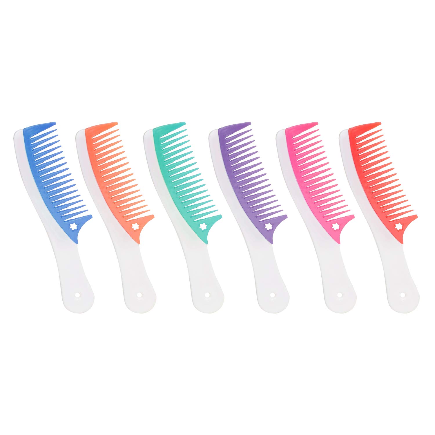 Premium Cellulose Acetate Wide-Tooth Comb for Fine, Thick & Curly Hair - Gentle Detangling & Styling (3-Pack) - Perfect for Wet Hair, Travel & Salon Use