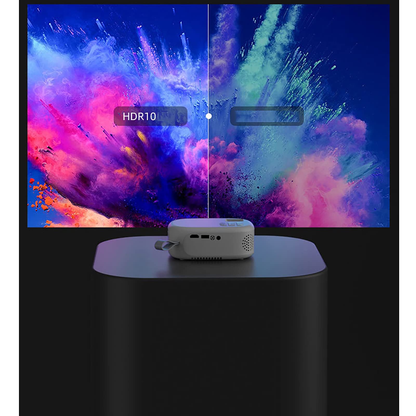 CYLZRCl WiFi Mini Portable Projector - Full HD 1080P Smart Home Theater Projector with 4K Support, Android TV & Bluetooth Connectivity | Perfect for Movie Nights, Gaming & Outdoor Entertainment