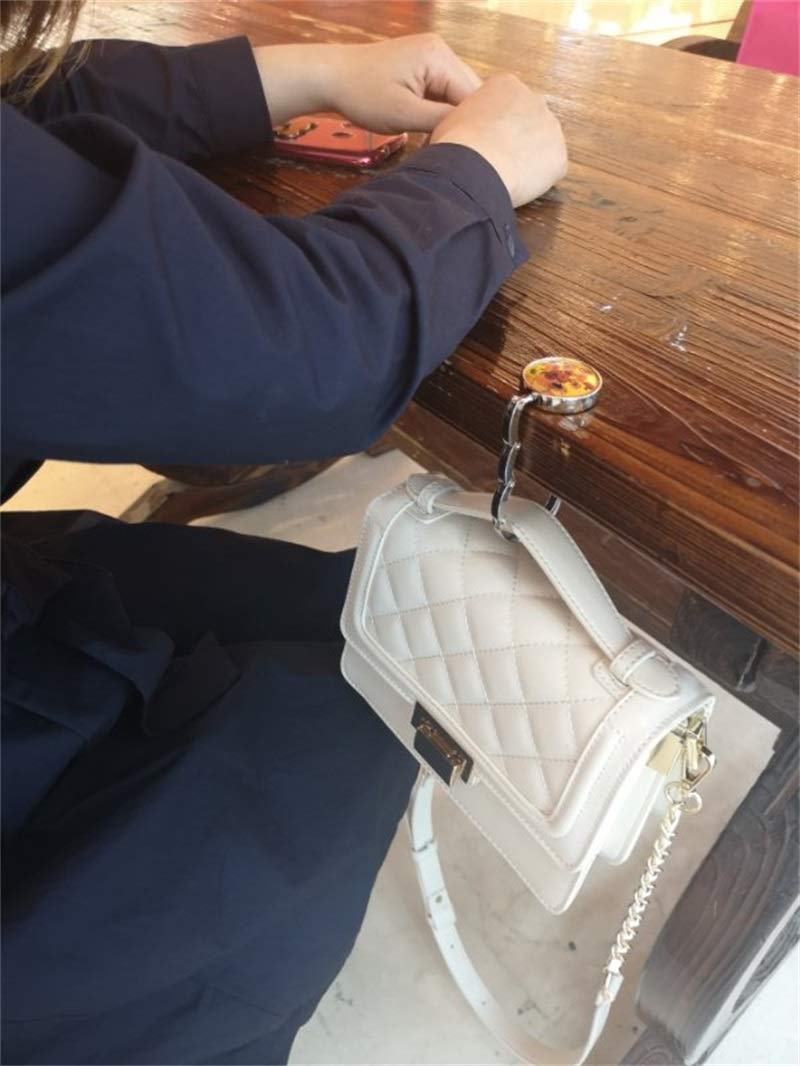 JISEN Portable Handbag Hanger - Foldable Purse Hook for Tables & Counters, 360° Swivel Top Hook - Perfect for Restaurants, Travel, Shopping & Home Use