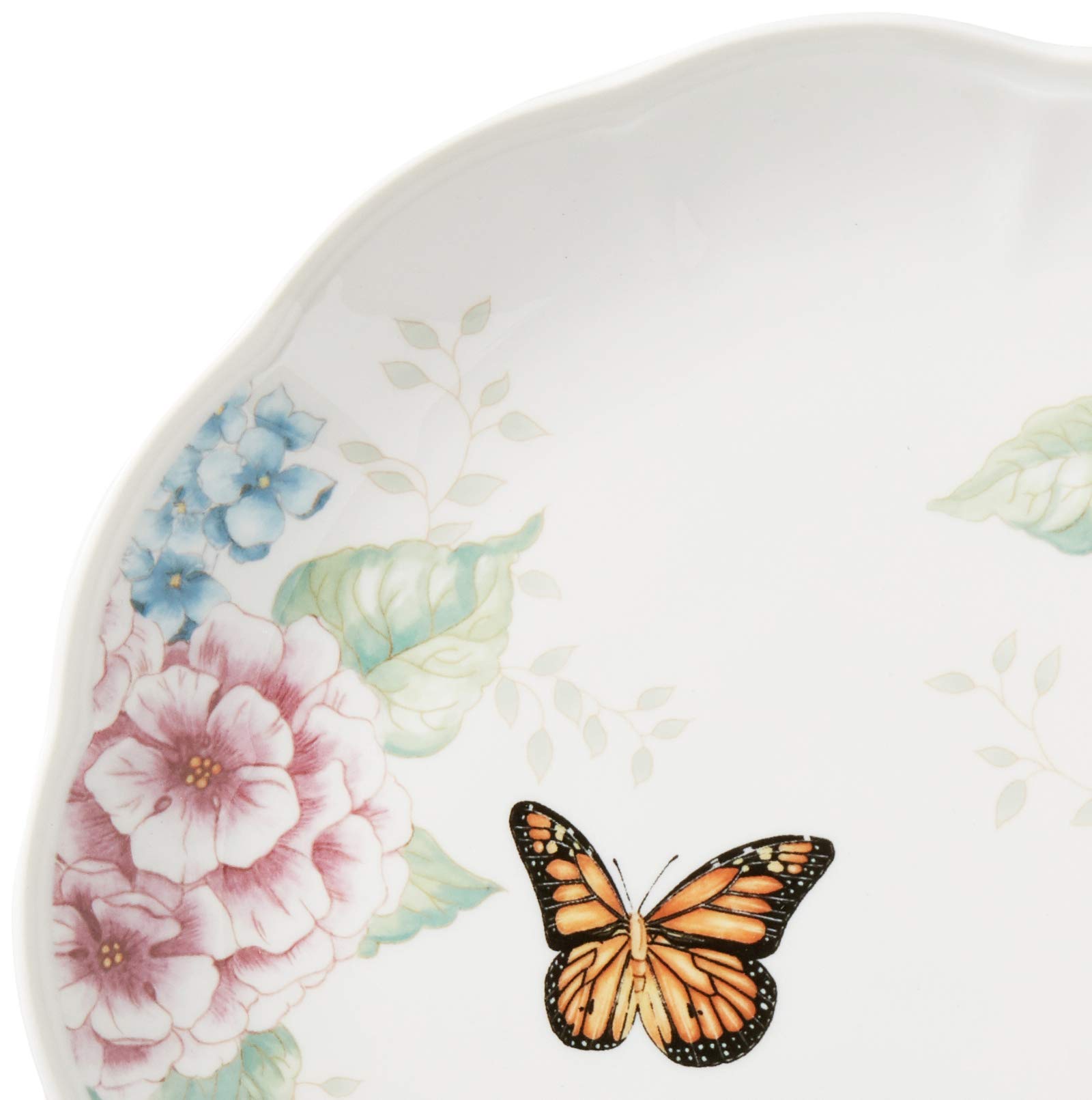 Lenox Butterfly Meadow Hydrangea 12-Piece Dinnerware Set - Elegant Floral Tableware for Everyday Dining & Special Occasions