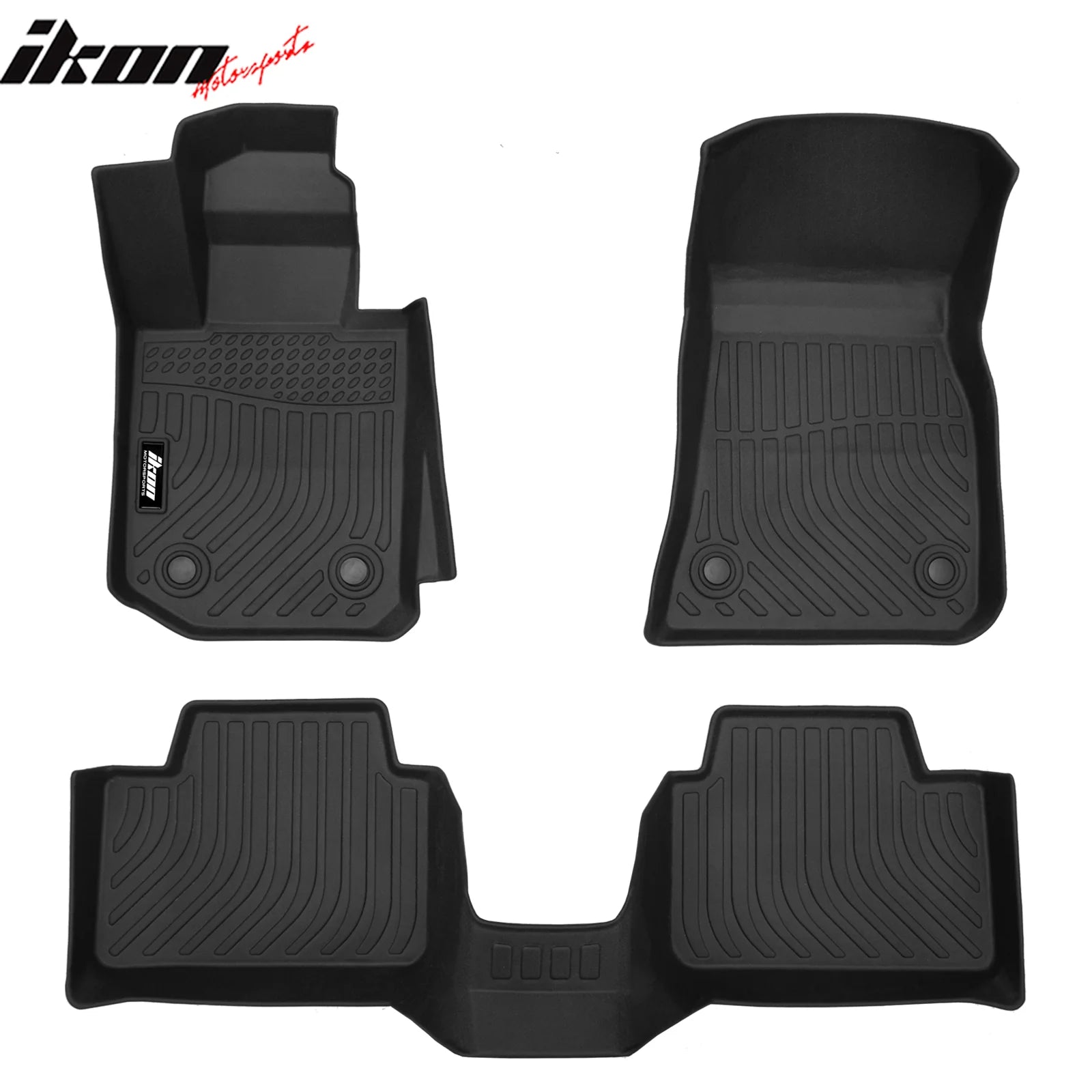 Custom Fit All-Weather Floor Mats for 2019-2025 BMW 3 Series G20 AWD - Black TPE Thermoplastic Elastomer Front & Rear 3-Piece Set - Durable Protection for Rain, Snow & Mud - Perfect for Daily Commute & Road Trips