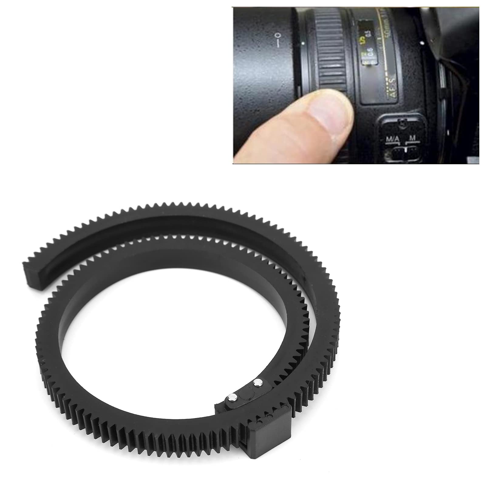 Adjustable Follow Focus Gear Ring for DSLR Cameras - 46-92mm/1.8-3.6in Lens Diameter - Compatible with Video Camera, DV, HDV & HD Camera - Perfect for Cinematic Filmmaking & Professional Videography