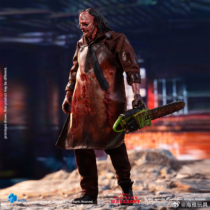 HIYA 6-inch 1/12 Scale Leatherface Action Figure - Texas Chainsaw Massacre 2022 Movie Collectible - Perfect for Horror Fans & Model Display