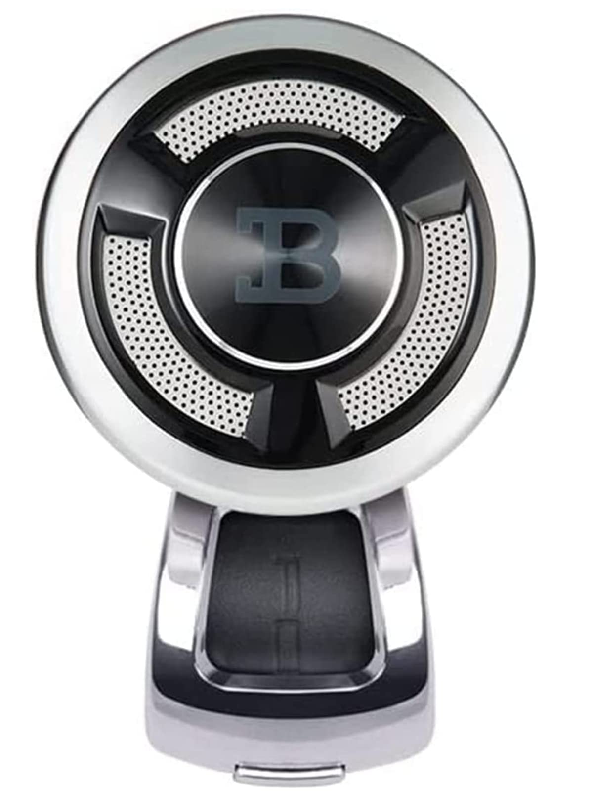 BL Universal Steering Wheel Spinner Knob - Non-Slip ABS with Chrome Plated Finish, Metal Ball Bearing for Easy Installation (Silver Platinum) - Perfect for Truck, Tractor & Disability Driving Assistance