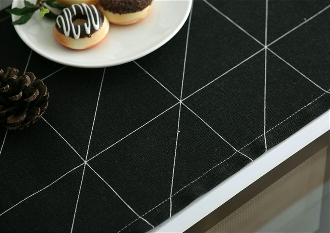 **MVCHIFAY Microwave Oven Cover - Dustproof Cotton Kitchen Appliance Protector with Side Storage Pockets, 11.8x35.4 Inches (Big Black Chess Board Design) - Perfect for Home, Office, and Dorm Use**