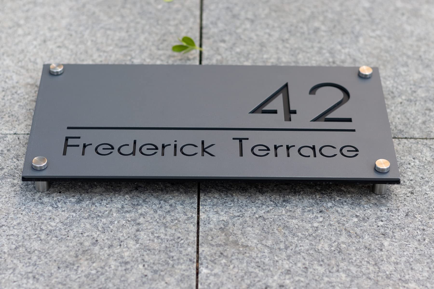Modern Aluminum House Numbers for Outdoor - Custom Address Plaque Sign, Personalized Home Address Sign for Mailbox, Front Door, Porch & Garden Decor