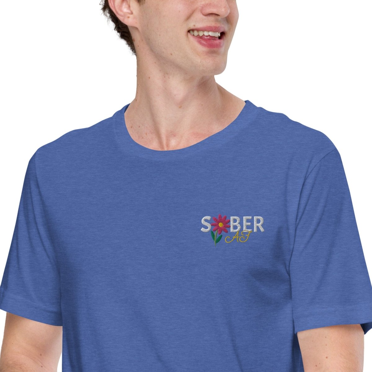 SOBER AF Unisex T-Shirt - Spring Blossom Design | Comfortable Casual Wear for Everyday Outfits & Social Events