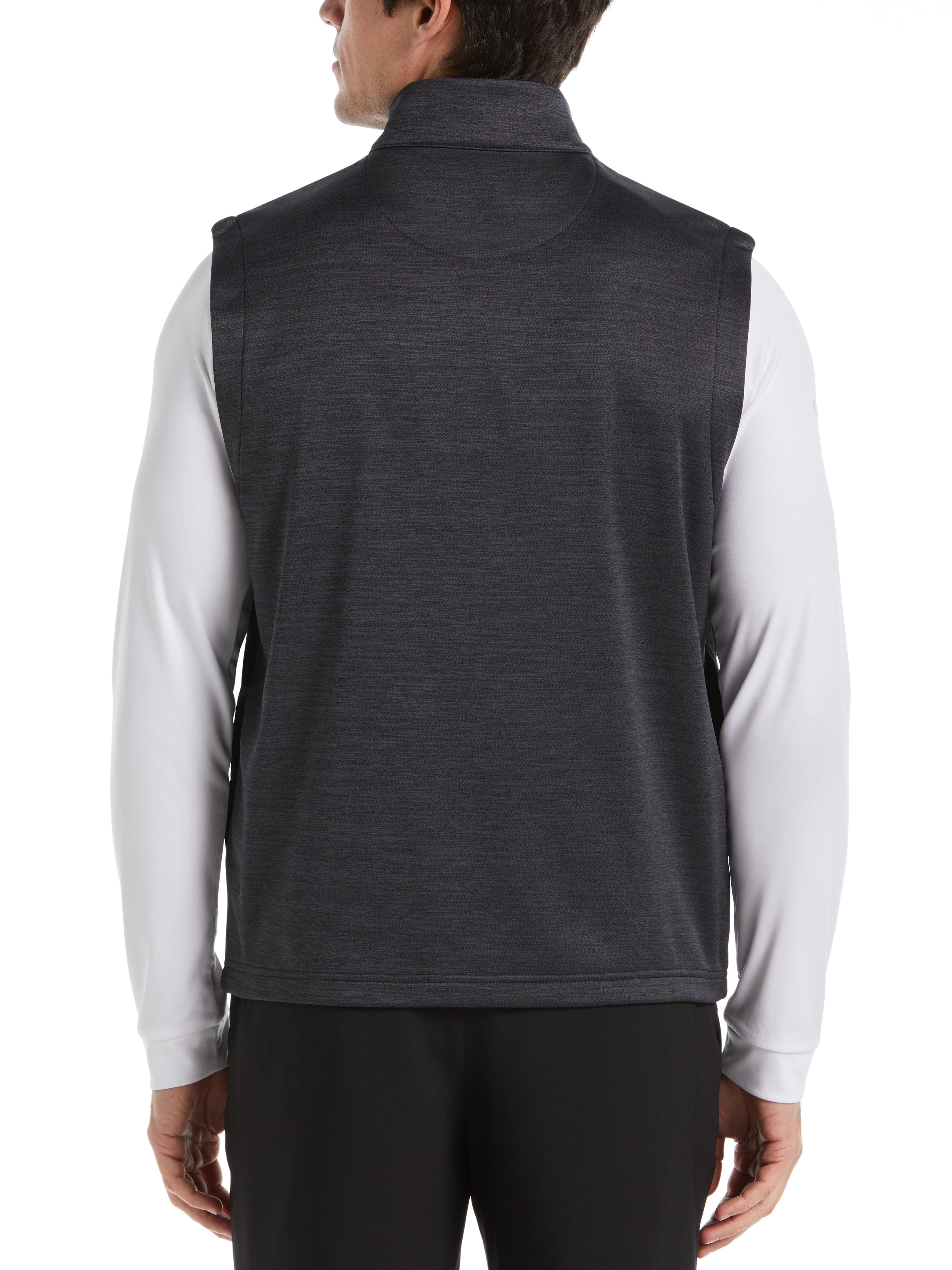 Men's Mixed Media Full Zip Puffer Vest for Golf, Outdoor & Casual Wear - Lightweight Warm Jacket for Winter Sports, Hiking & Daily Use