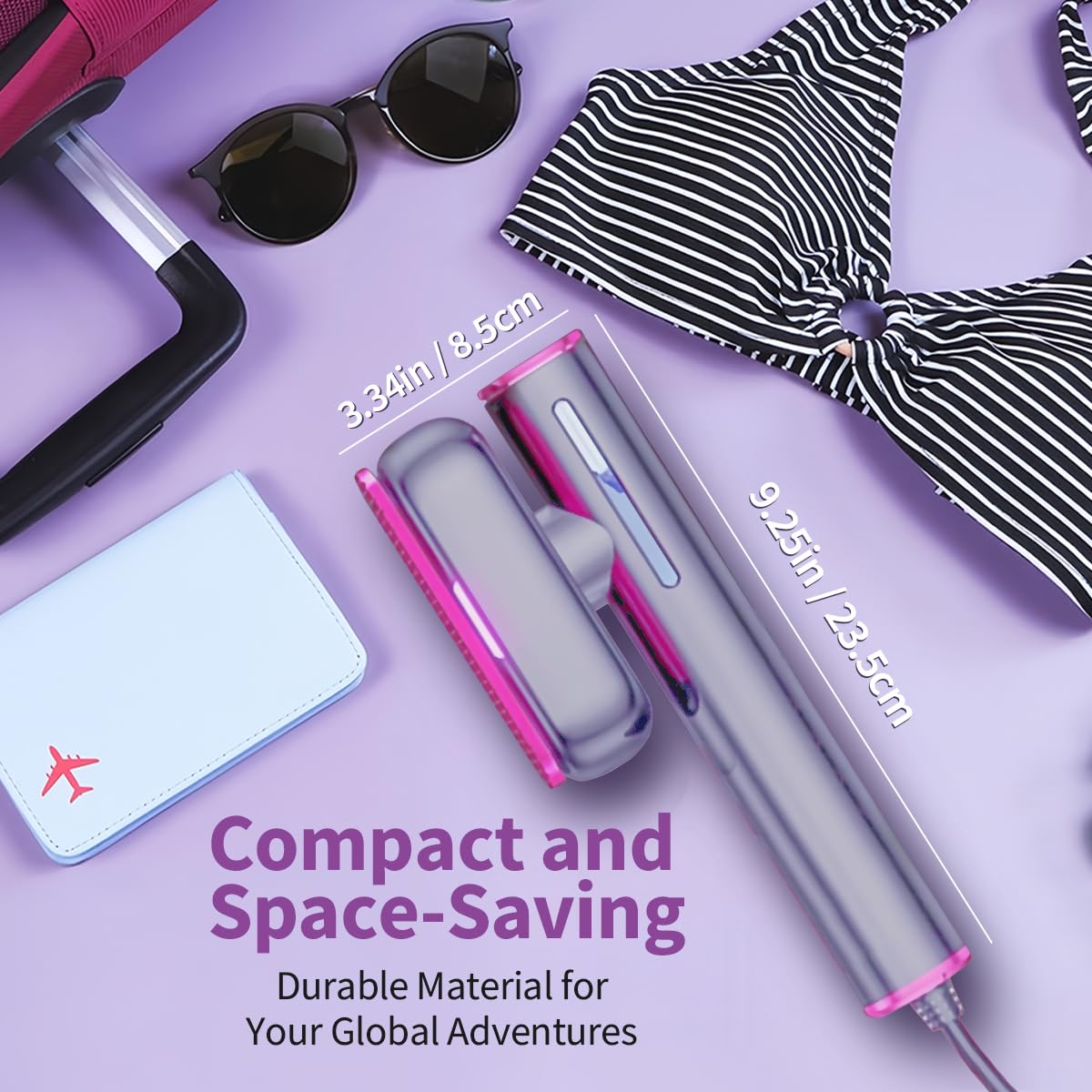 Portable Handheld Clothes Steamer - 1200W Fast Heating Garment Steamer for Wrinkles, 1-Second Heat-Up, AI Fabric Detection, Anti-Drip Technology - Perfect for Travel, Home & Office Use