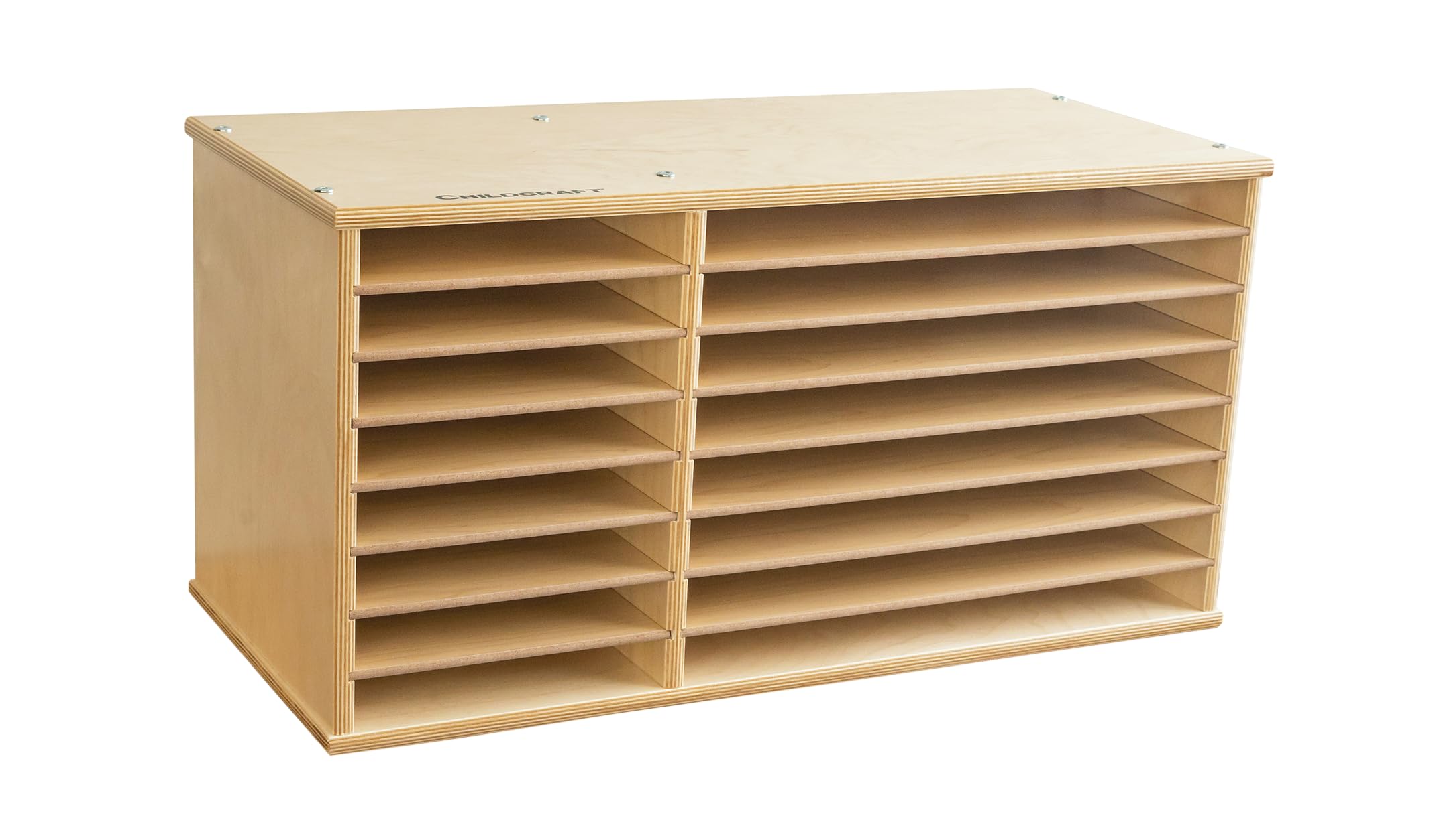 Childcraft Construction Paper Holder - 29-3/8 x 12-3/4 x 15 Inches Classroom Storage Organizer for Art Supplies, School Projects & Craft Paper Organization - Perfect for Teachers, Daycares & Homeschooling