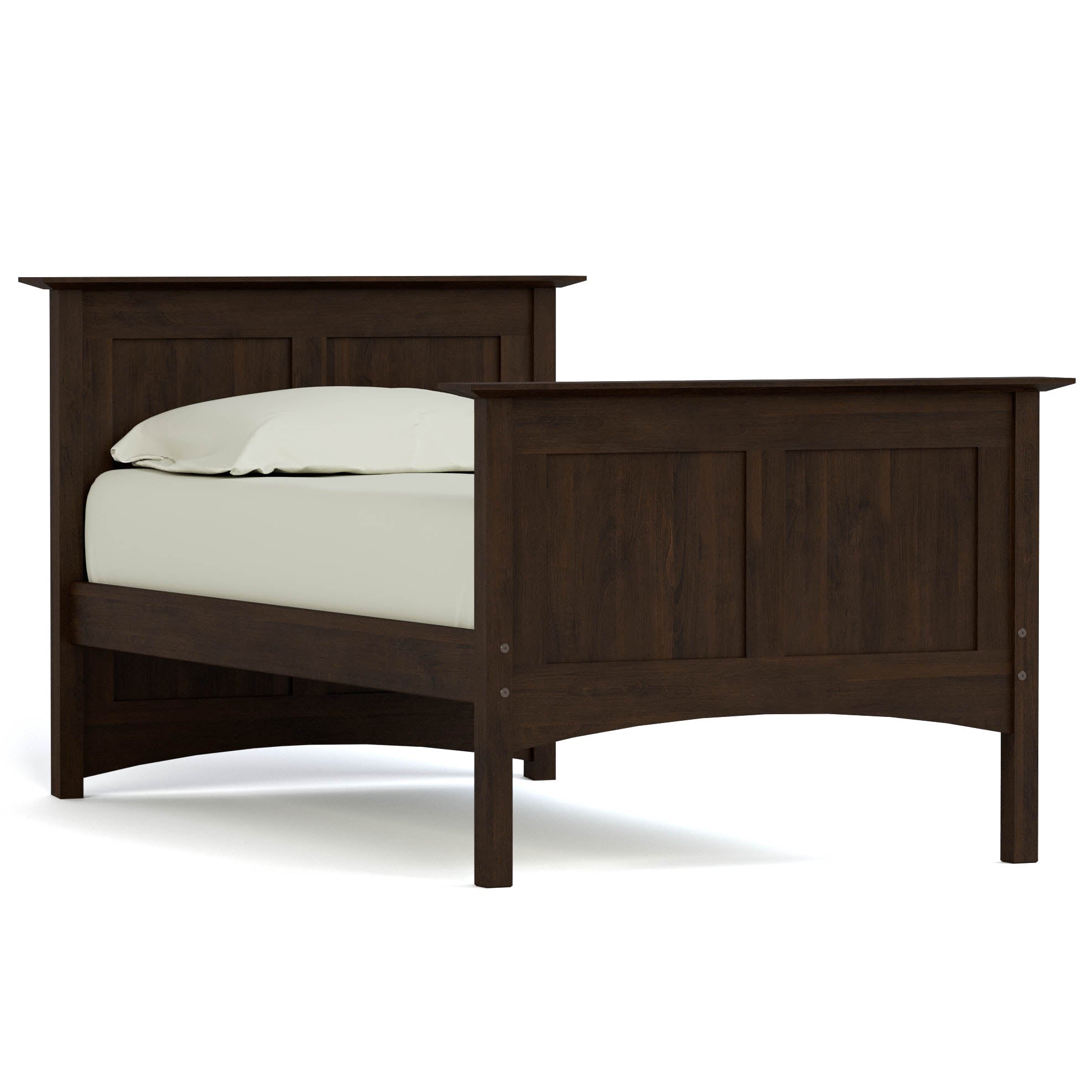 Gable Road Bed Frame - Sturdy Metal Platform Bed with Wooden Headboard - Perfect for Modern Bedrooms & Guest Rooms