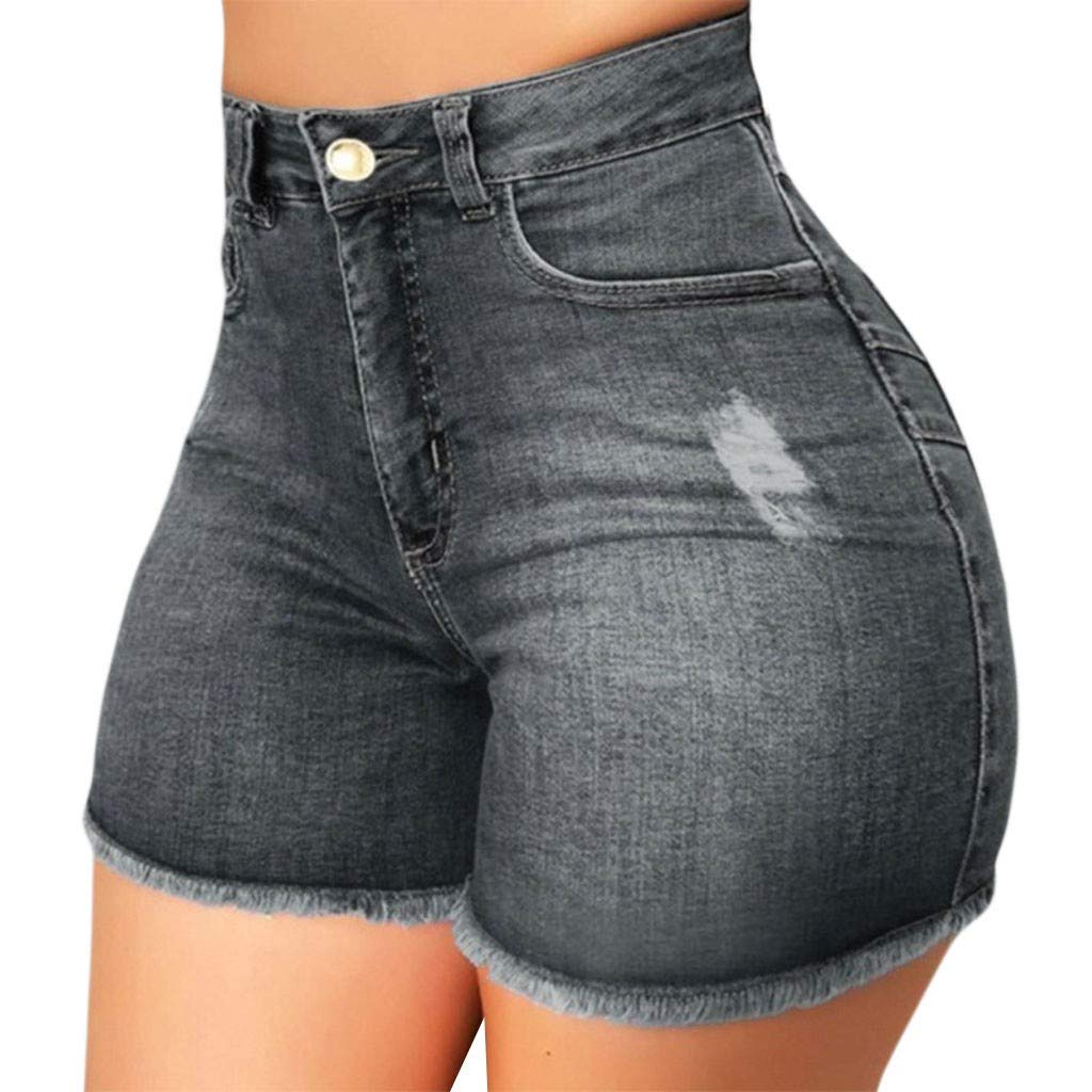 Trendy Distressed Denim Shorts for Women - High Waisted Ripped Raw Hem Jeans Shorts | Perfect for Summer Outfits, Casual Wear & Street Style Fashion