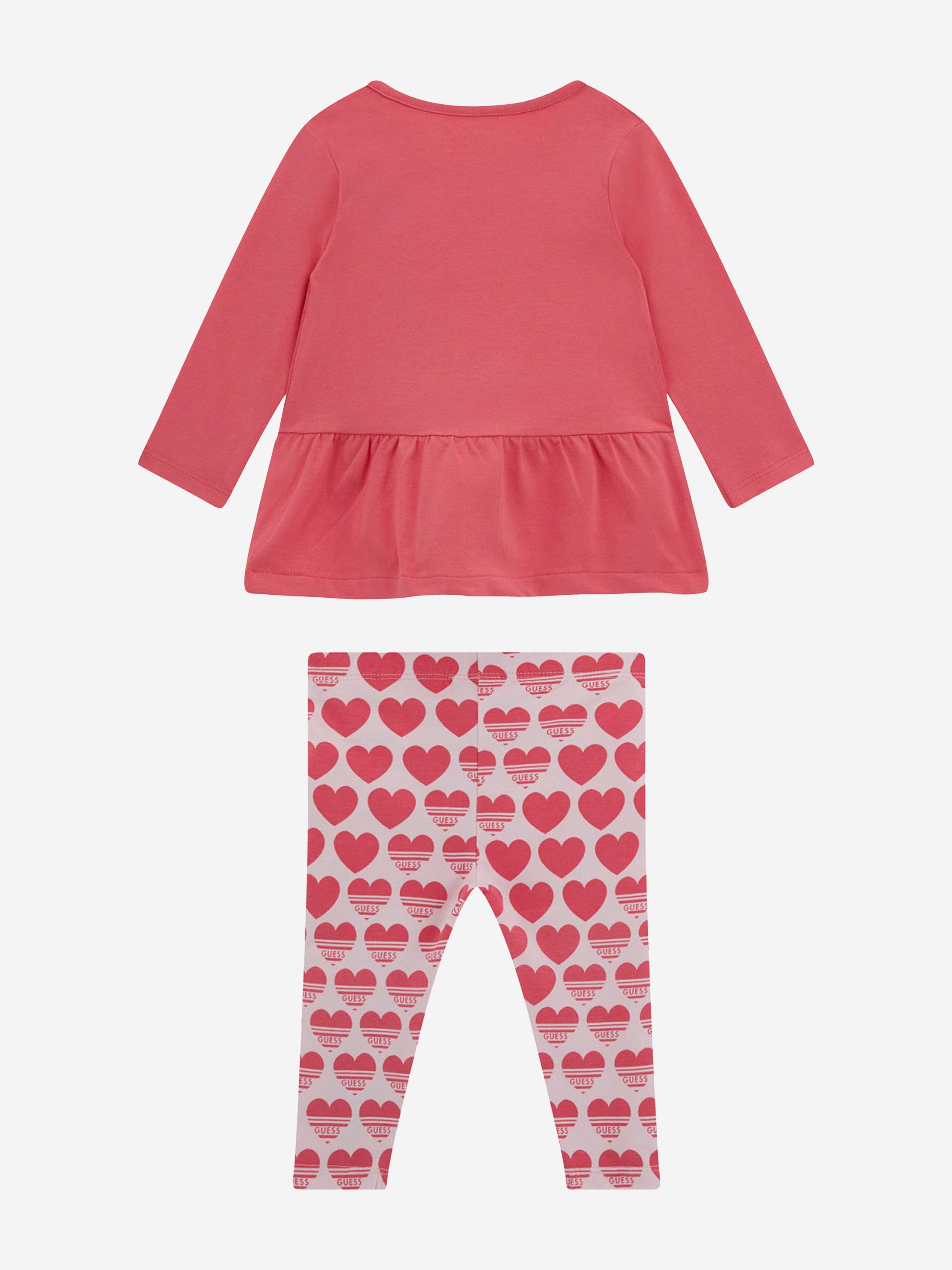Adorable Pink Baby Girls Legging Set - Soft & Stretchy Toddler Leggings for Playtime, Daycare & Comfort