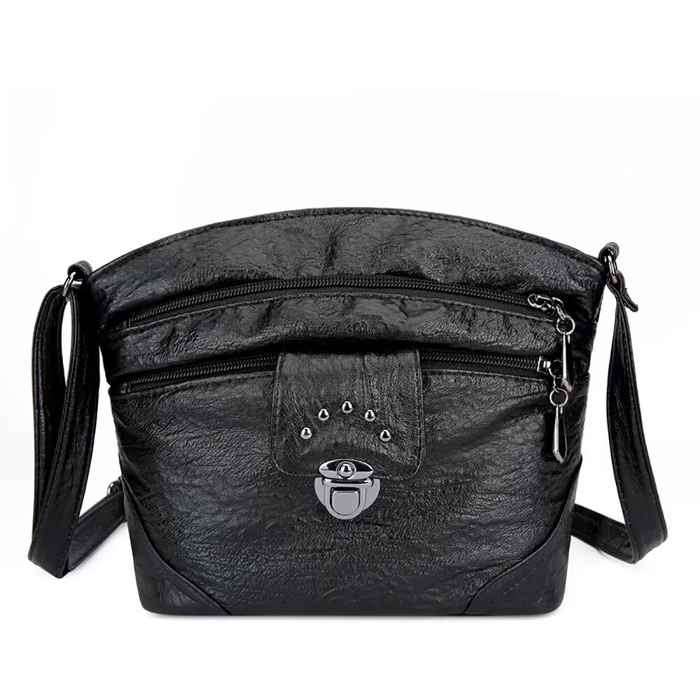 Vintage Leather Crossbody Bag for Women - Adjustable Strap Hobo Shoulder Purse, Casual Travel Handbag | Perfect for Daily Use, Shopping & Weekend Getaways