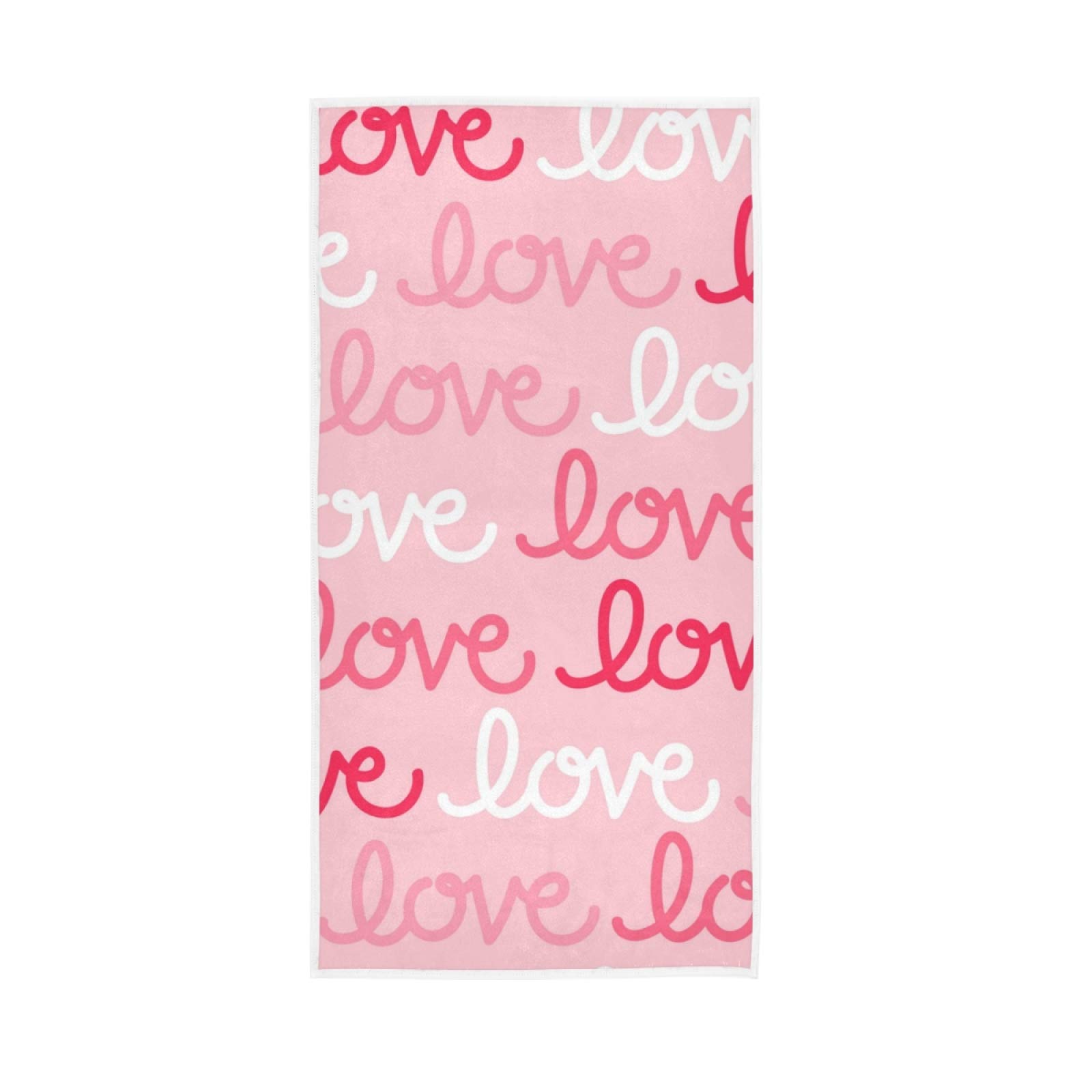 ALAZA Ultra Soft & Highly Absorbent Hand Towel - 15x30 Inch Bath & Face Towel for Valentine's Day, Home, Hotel & Spa - Perfect for Bathroom, Gym & Travel Essentials