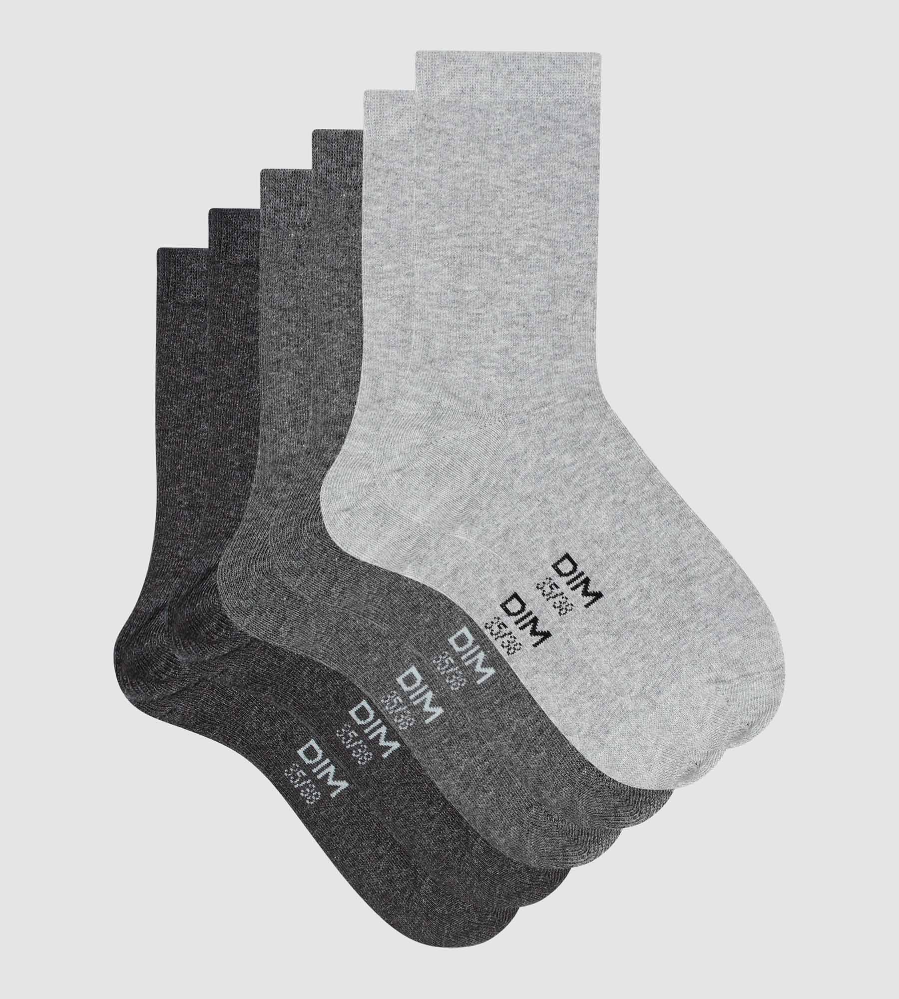 3 Pairs Women's Light Gray Cotton Socks - Soft Breathable Everyday Ankle Socks for Work, Gym & Casual Wear