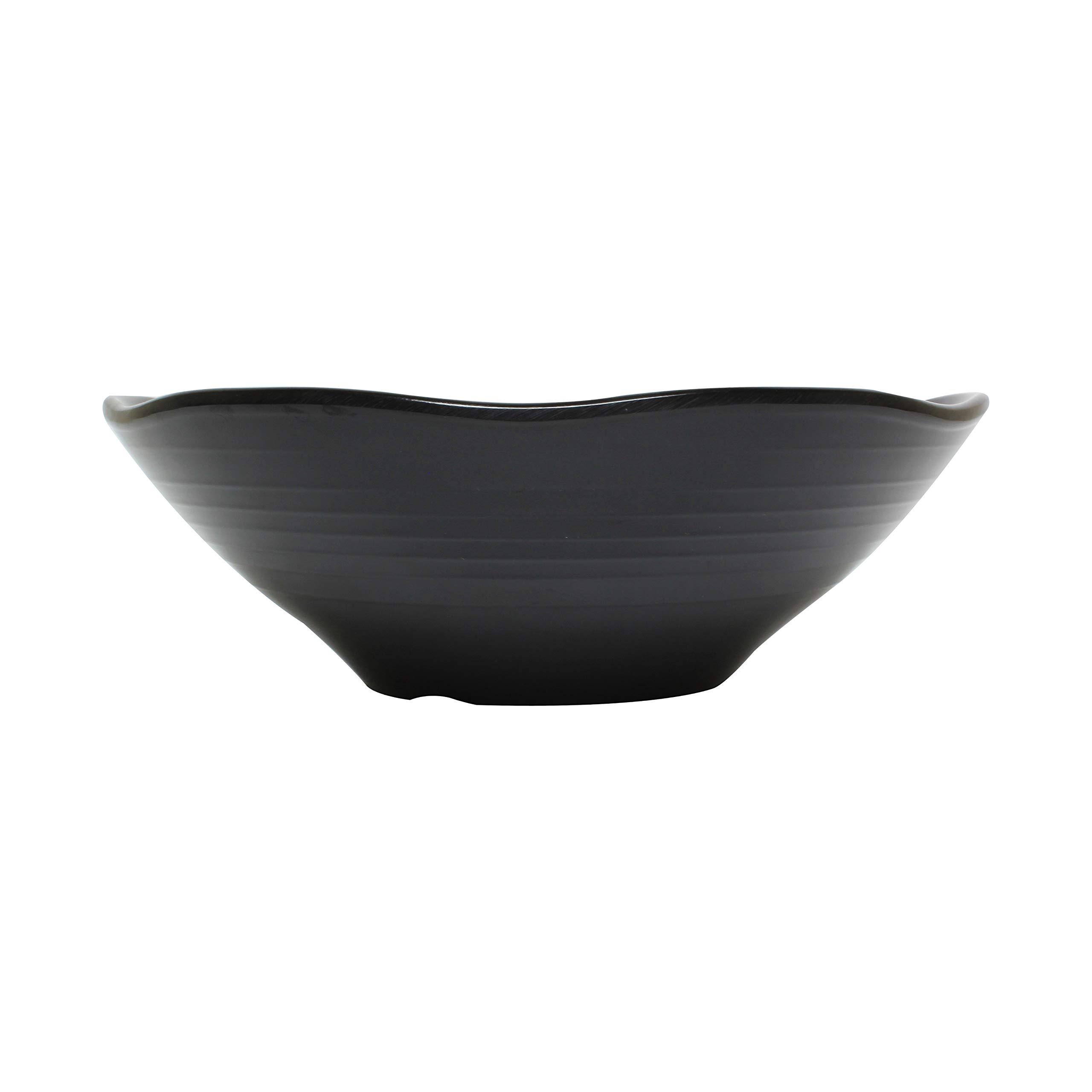 Thunder Group Classic Black Melamine Soup Bowls - 45 oz, 9