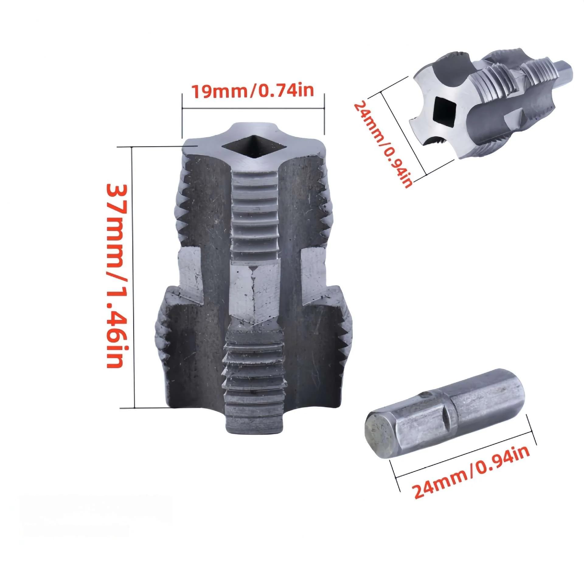 Electric PVC Pipe Threader Kit for Drills - 1/2