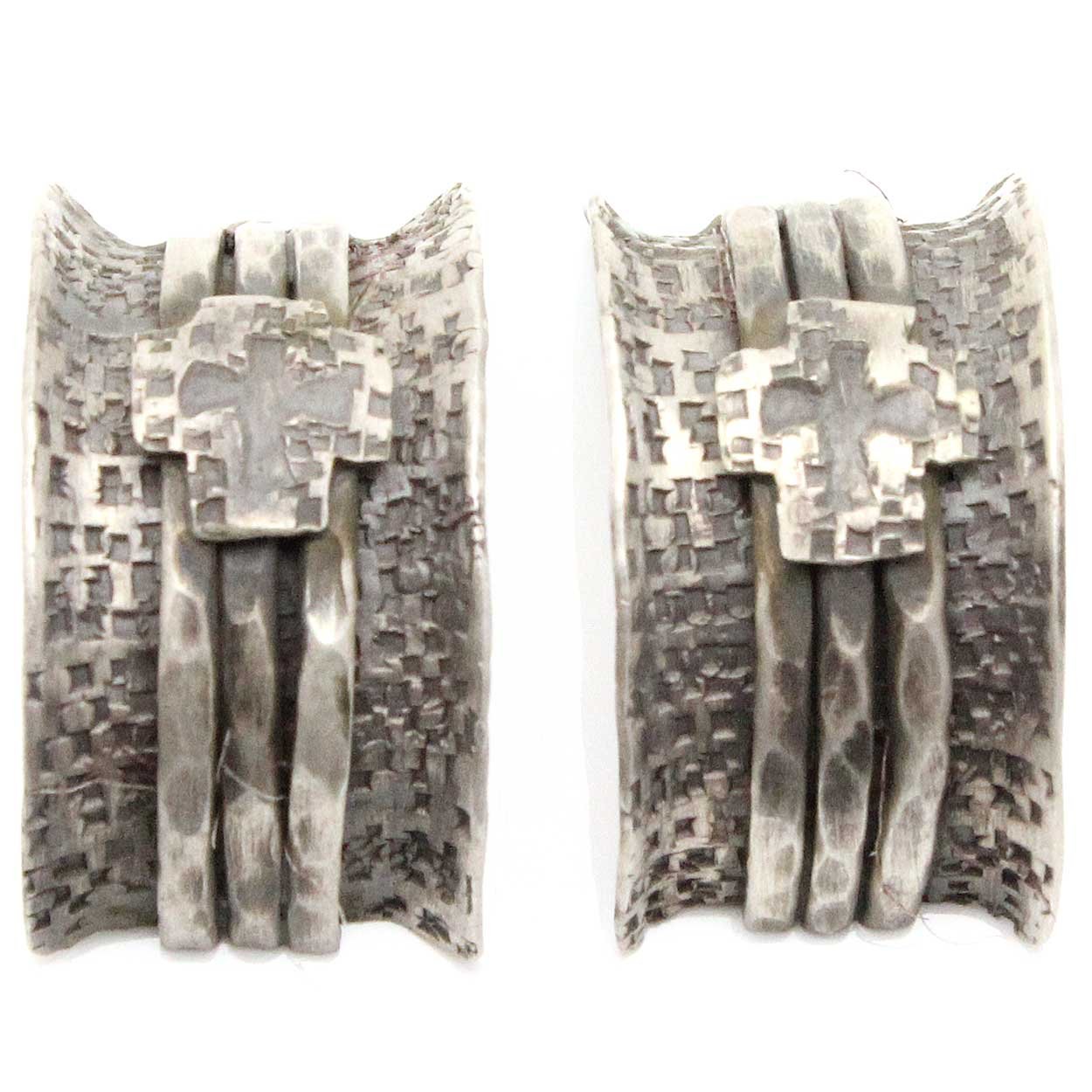 Vintage Sterling Silver Cross Earrings by Andrew Ruiz - Handcrafted Religious Jewelry for Women - Perfect for Church, Weddings & Everyday Wear