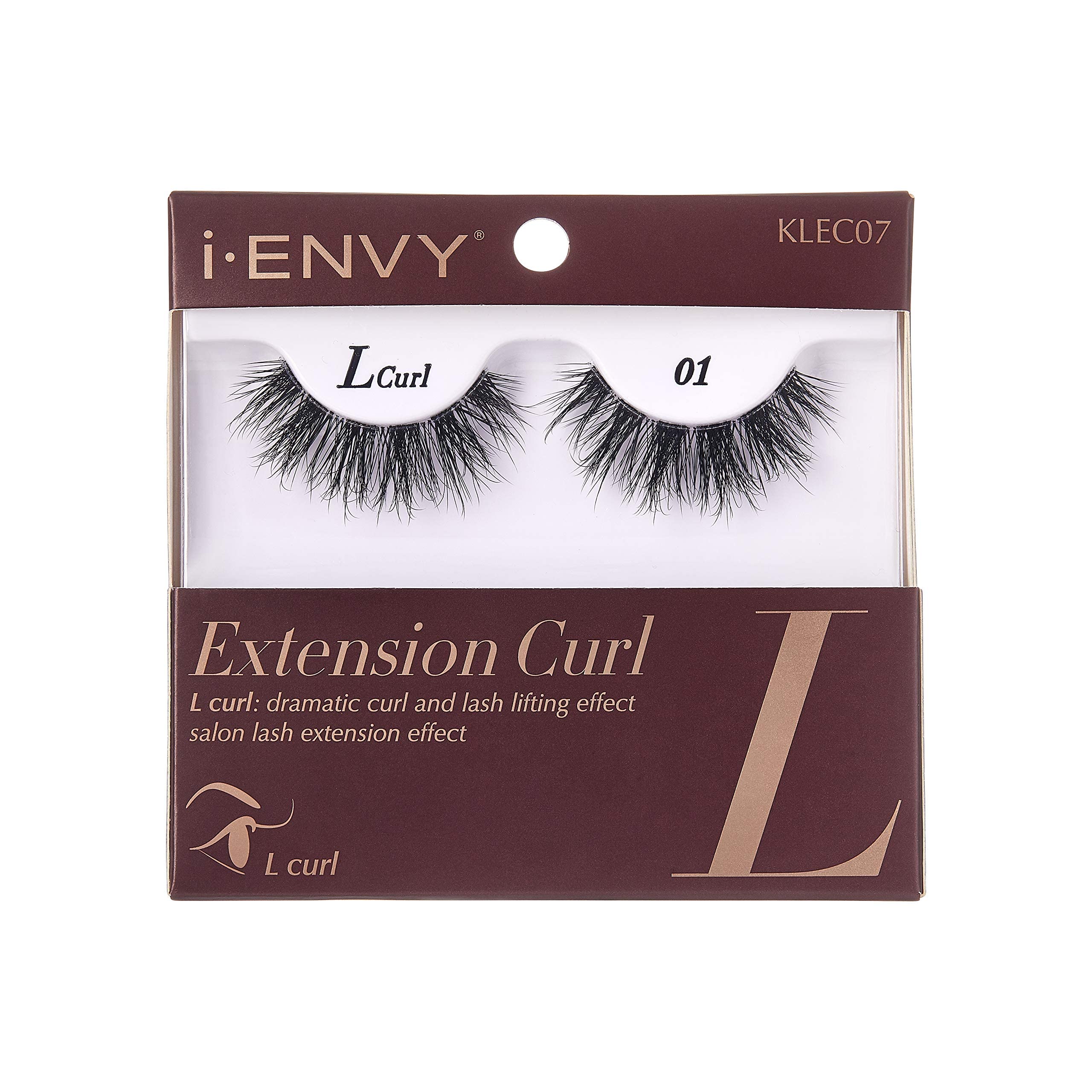 i-Envy 2 Pairs False Eyelashes - L Curl Natural Lashes for Salon Lash Extension Effect | Perfect for Daily Wear, Special Occasions & Professional Makeup Looks