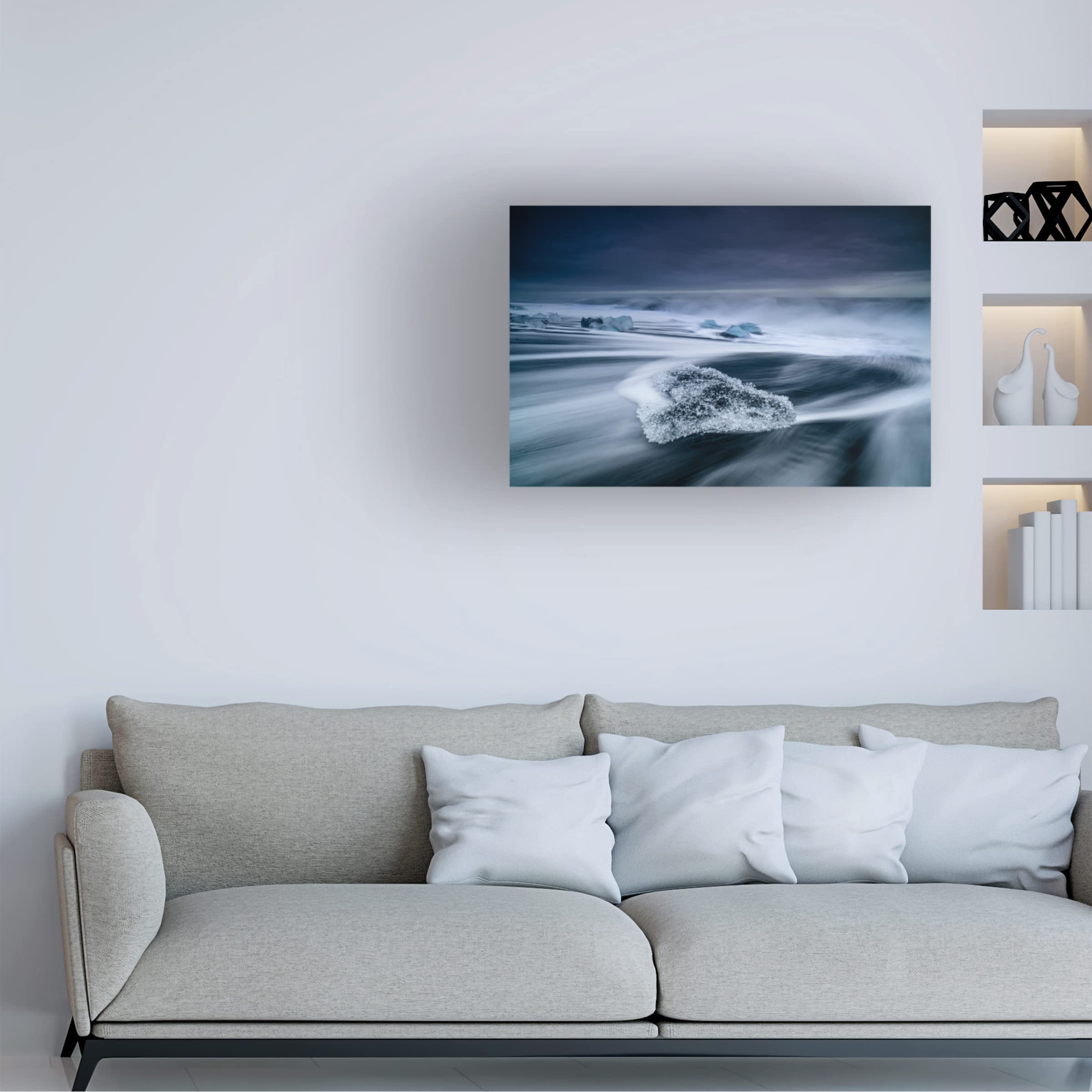 Luigi Ruoppolo 'Crystal Ice' Canvas Art Print - Modern Abstract Wall Decor for Living Room, Bedroom & Office | Trademark Fine Art Collection