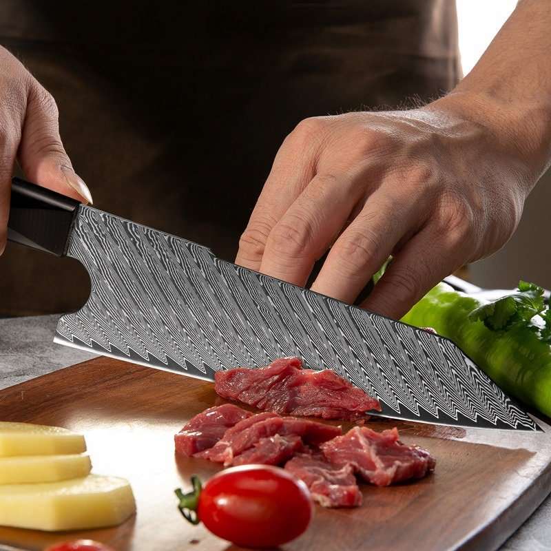 Premium Kotetsu VG10 Damascus Steel Kiritsuke Chef Knife with Exotic Rosewood Handle - Perfect for Sushi, Sashimi & Precision Japanese Cuisine