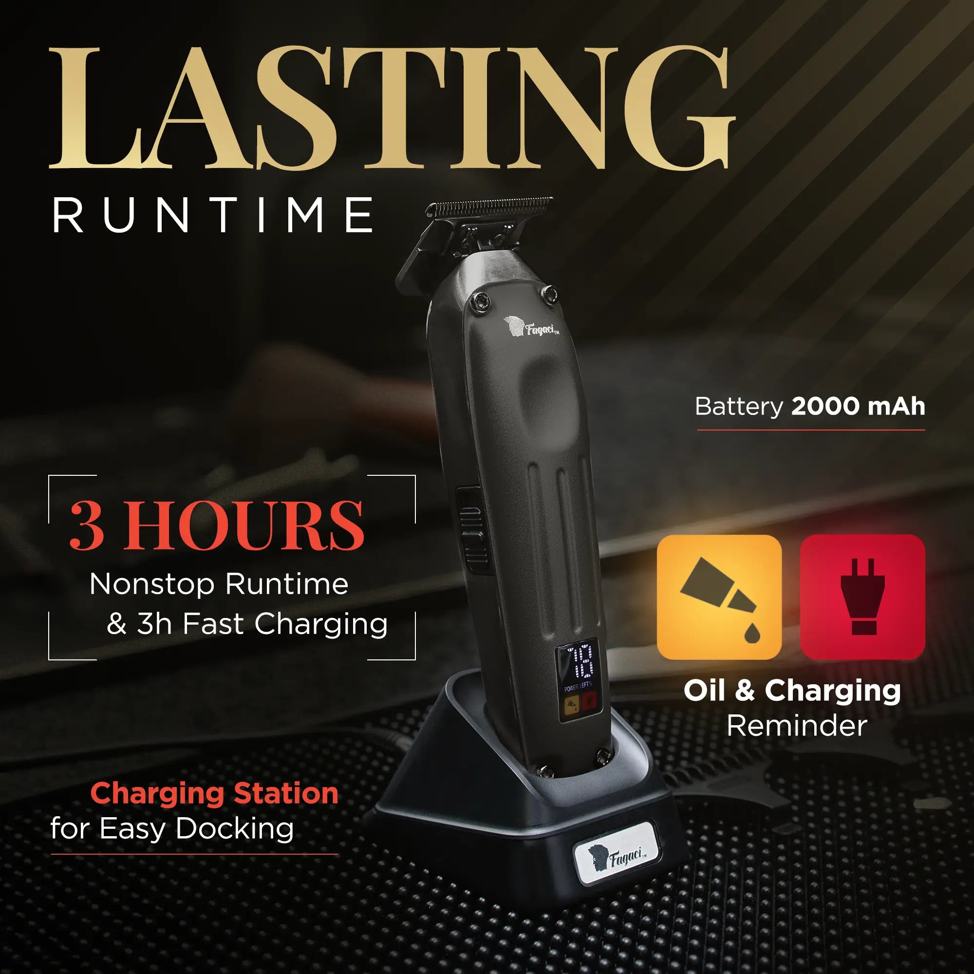 Fusion Trimmer - Professional Hair Clipper for Men & Women | Cordless & Rechargeable | Perfect for Home Haircuts, Beard Trimming & Grooming | Salon-Quality Precision & Comfort