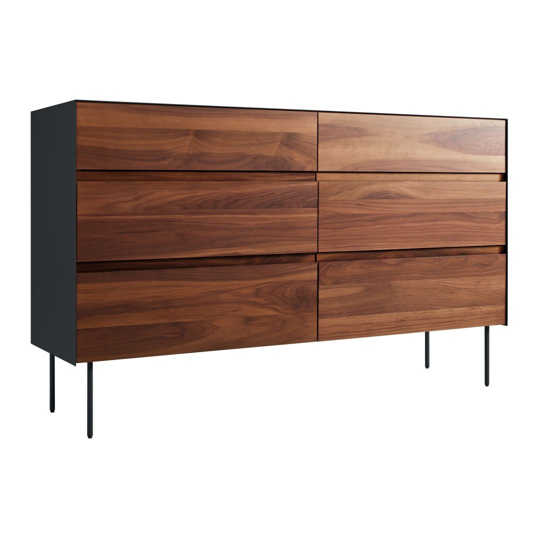 6 Drawer Dresser for Bedroom - Solid Wood Chest of Drawers with Smooth Gliding Drawers for Clothes Storage | Perfect for Master Bedroom, Guest Room, or Nursery Organization