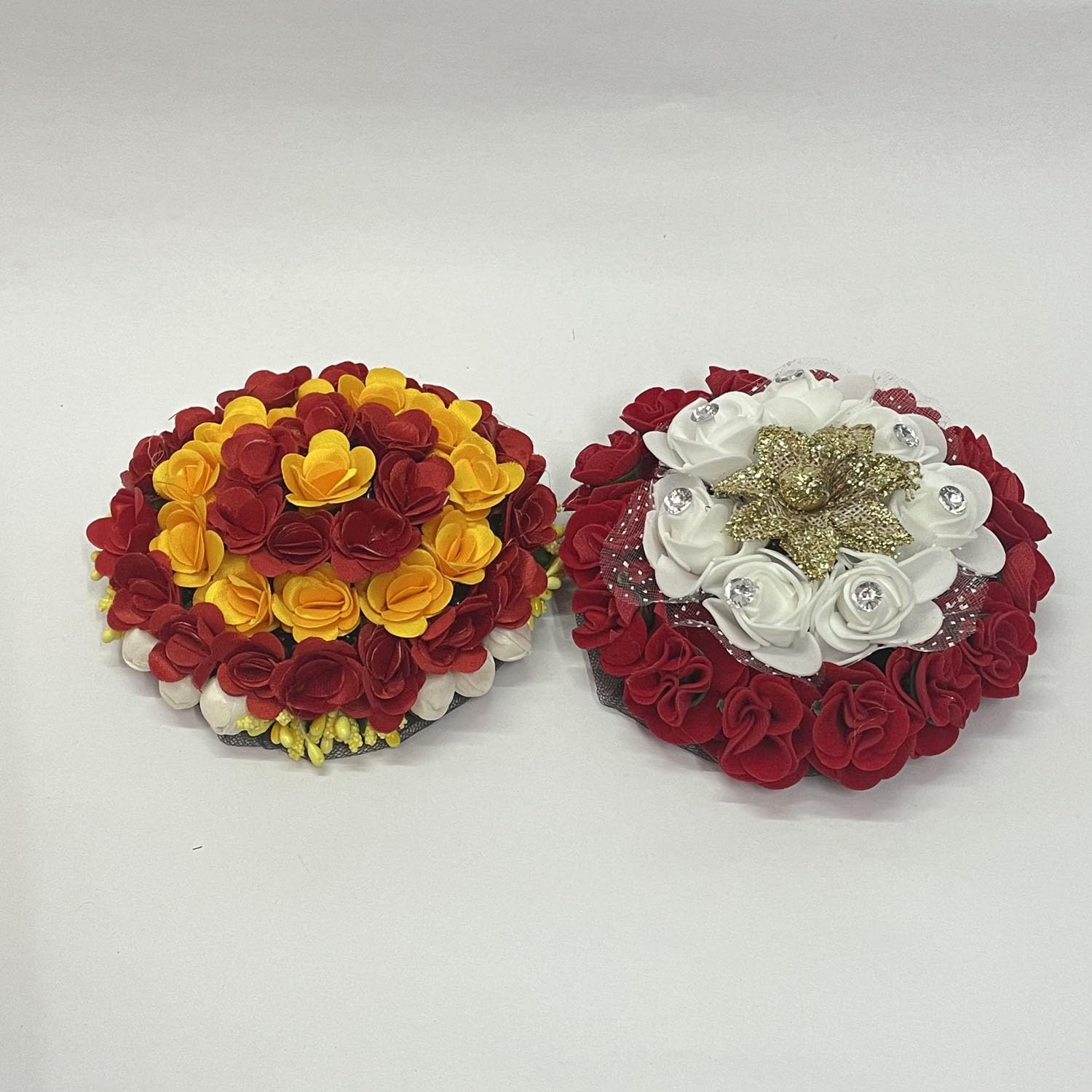 GuruEmbelish Bridal Bun Juda Maker Flower Gajra Hair Accessories for Women & Girls - Perfect for Weddings, Parties & Indian Traditional Events