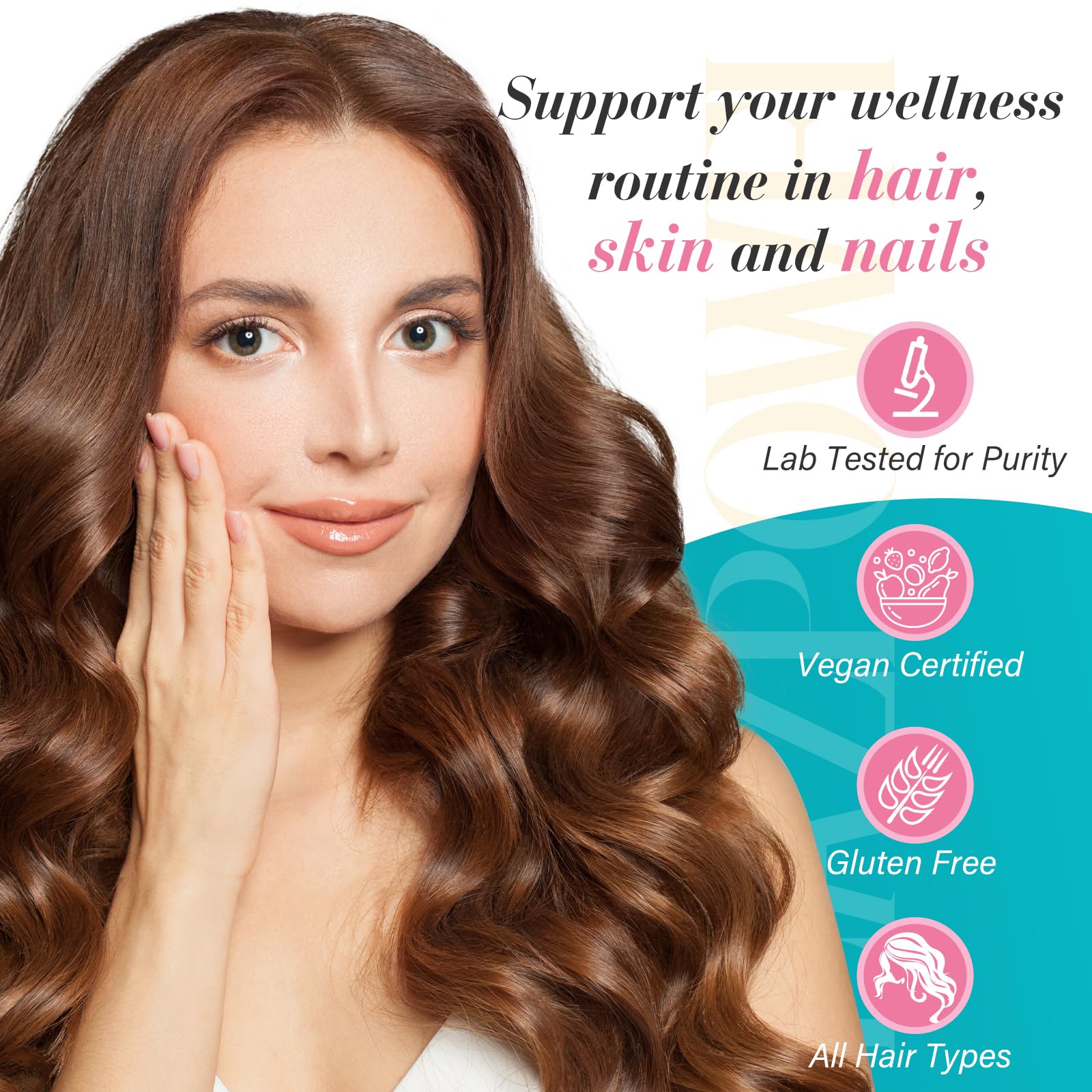Biotin Gummies 10,000mcg for Hair Growth, Skin & Nails - Max Strength Vitamin B7 Supplement for Men & Women - 60 Count Cranberry Flavor Hair Vitamins - Perfect for Daily Beauty Routine & Healthy Hair Care