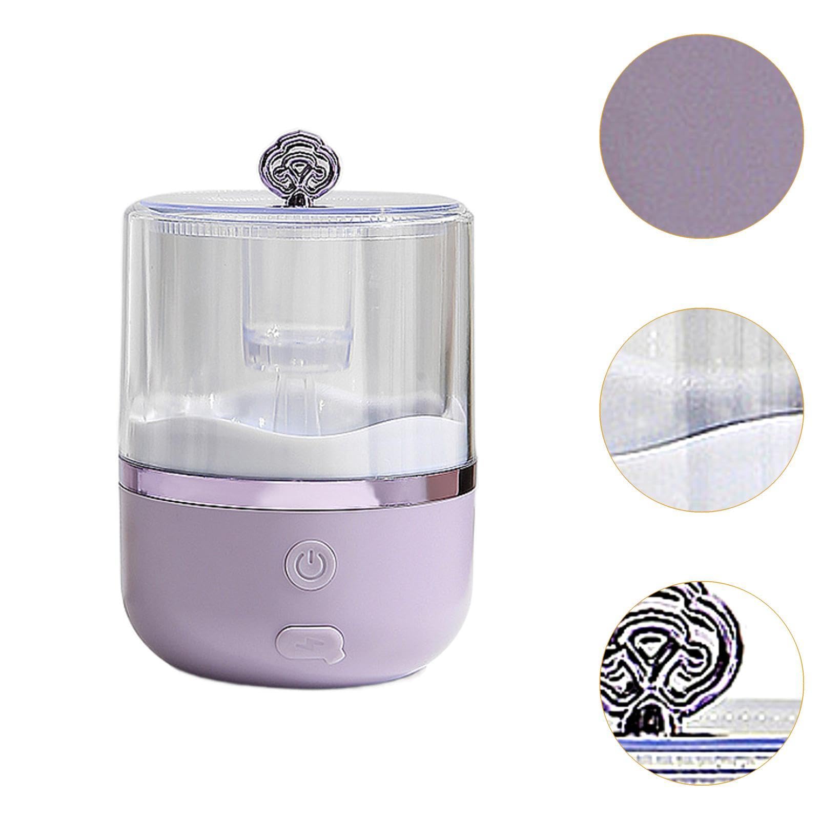 Electric Foam Cleanser Cup - Automatic Facial Cleansing Tool for Deep Skin Cleaning | Home & Travel Use | Soft Foam Maker for Gentle Face Wash (Purple) | Perfect for Daily Skincare Routine & Spa Days