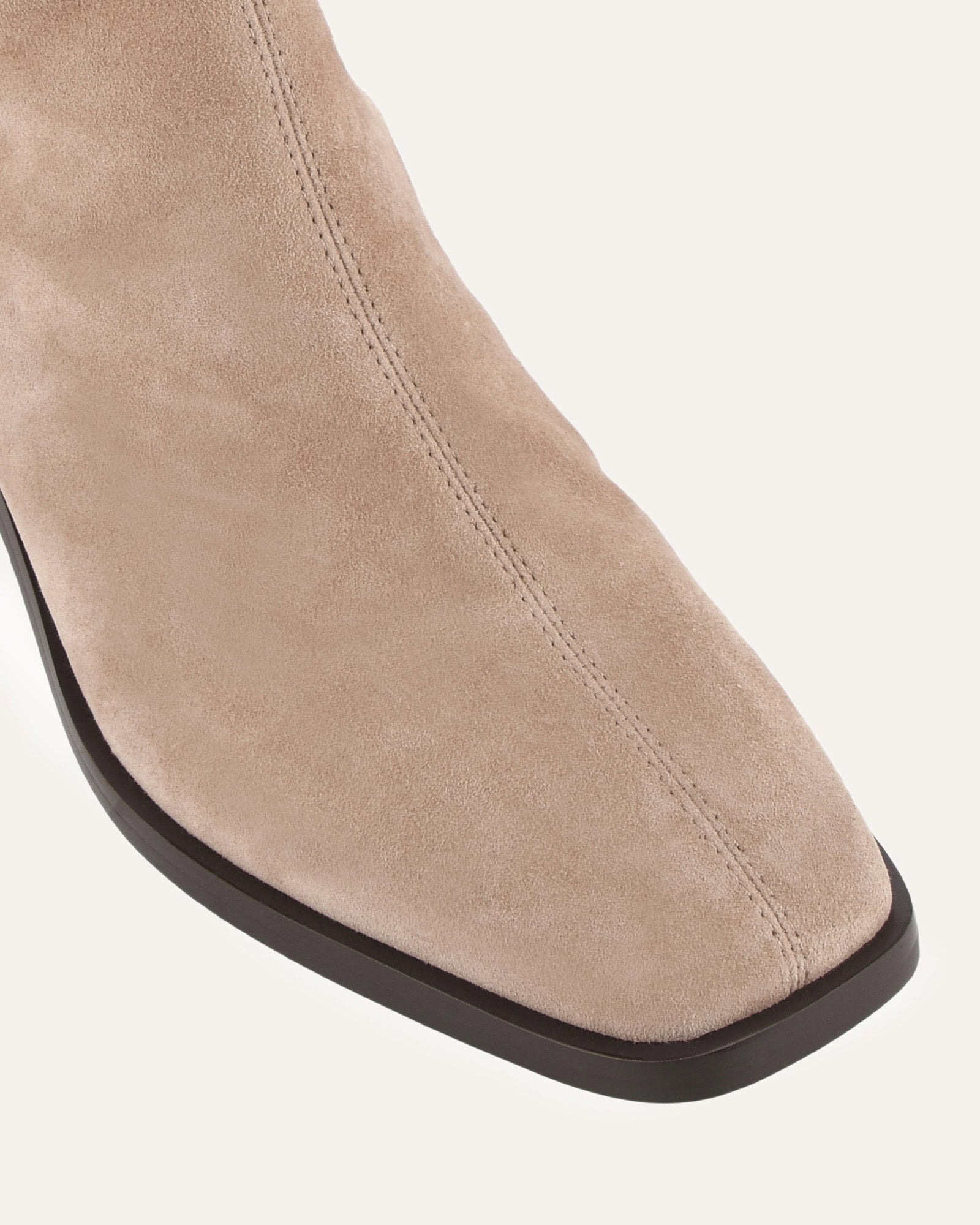 Queenie Knee High Boots in Taupe Suede - Stylish & Comfortable Women's Boots for Fall & Winter Fashion, Office & Casual Wear