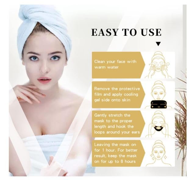 Opulent Mirage APPTI Rose Collagen Lifting Face Mask - Anti-Aging, Double Chin Reducer & V-Line Shaping for Skin Whitening & Firming | Perfect for Daily Skincare & Special Occasion Prep