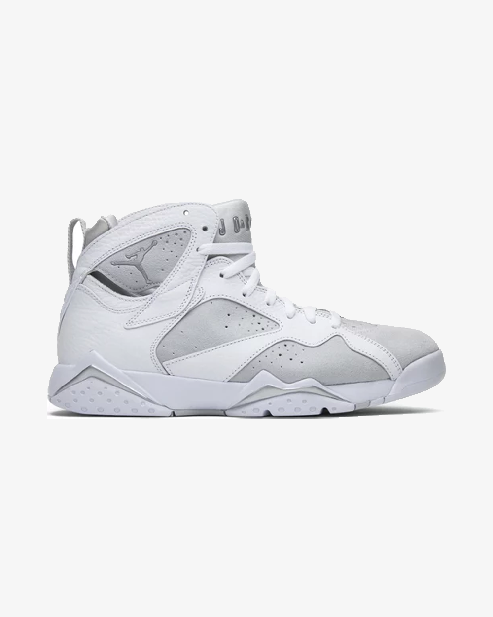 Nike Air Jordan 7 Retro Pure Platinum White Sneakers - Men's Basketball Shoes for Casual Wear & Street Style (New)