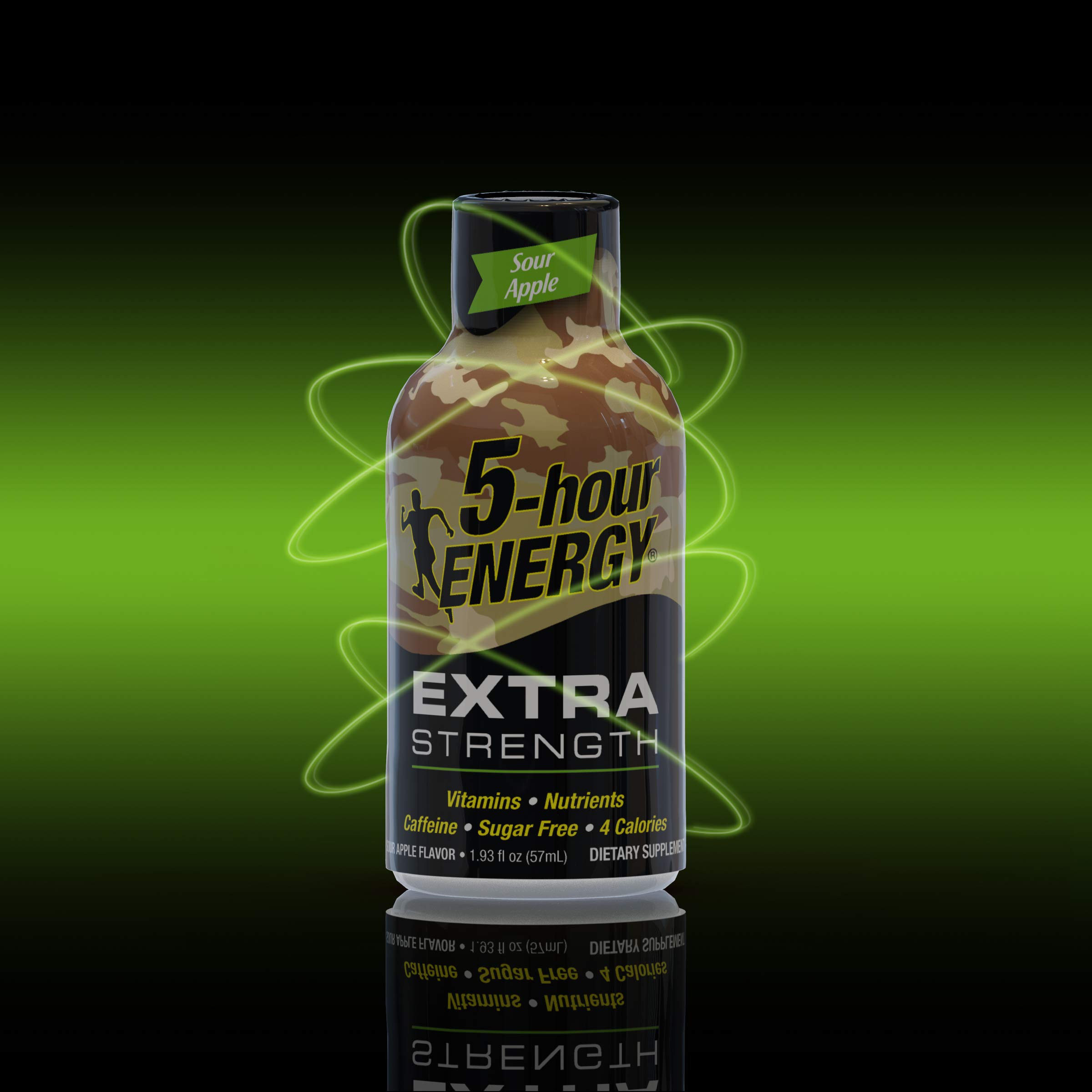 Extra Strength 5 Hour Energy Shot - Sour Apple Flavor (72 Pack, 2oz Bottles) - Boost Energy for Workouts, Study & Long Hours | Fast-Acting & Portable